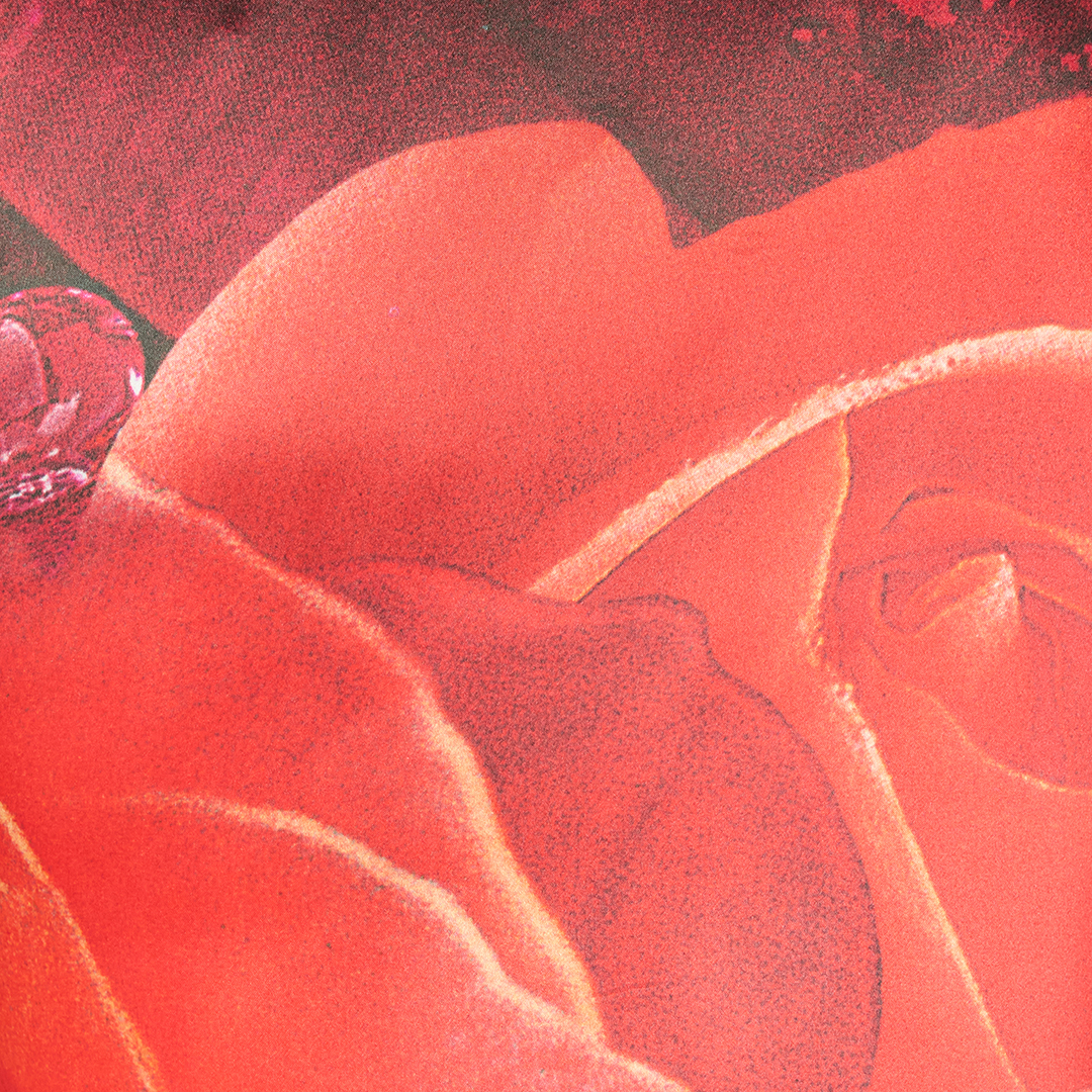 Rose-Print Silk Shirt