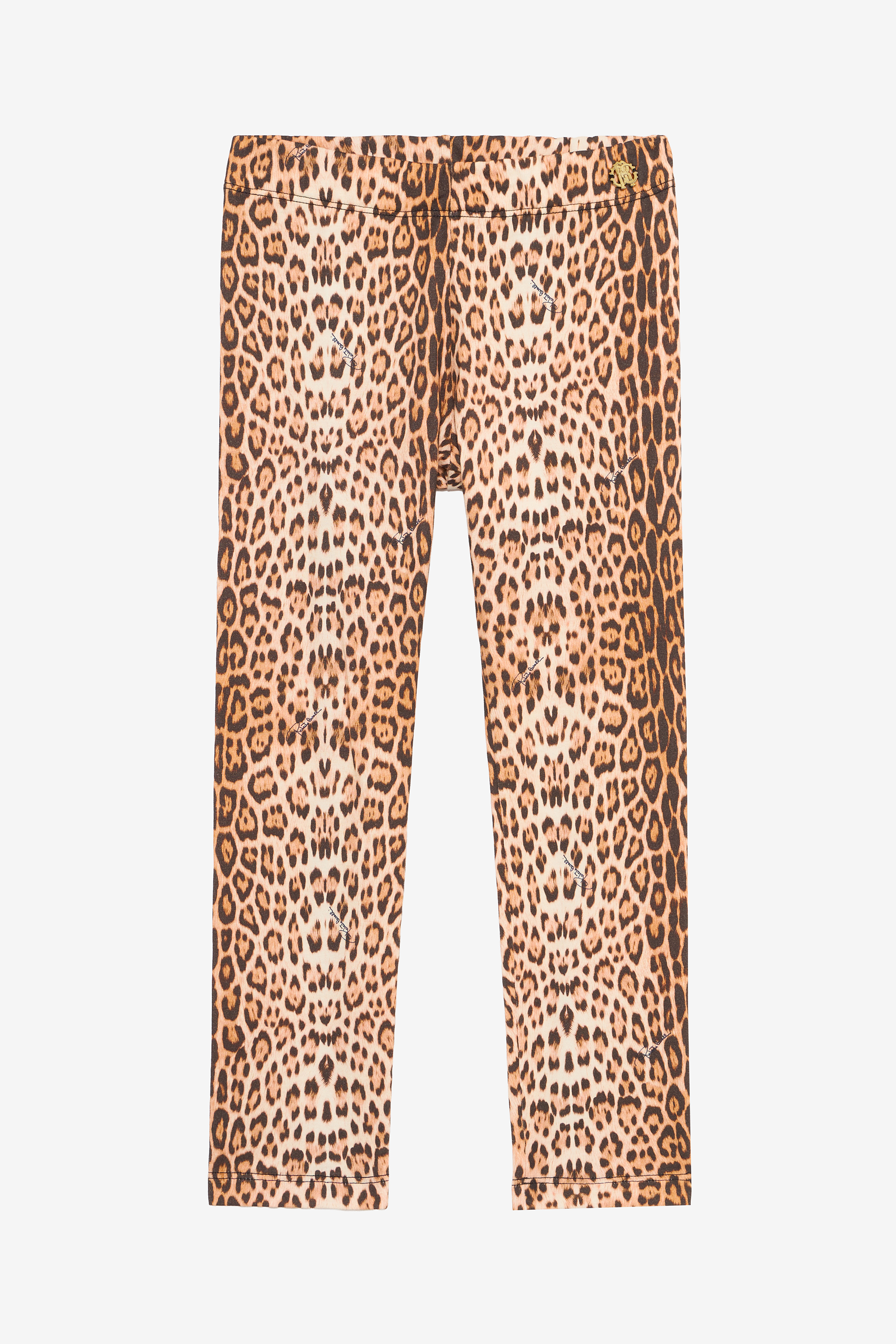 Roberto Cavalli Girls Leopard Print Leggings - Trousers Natural