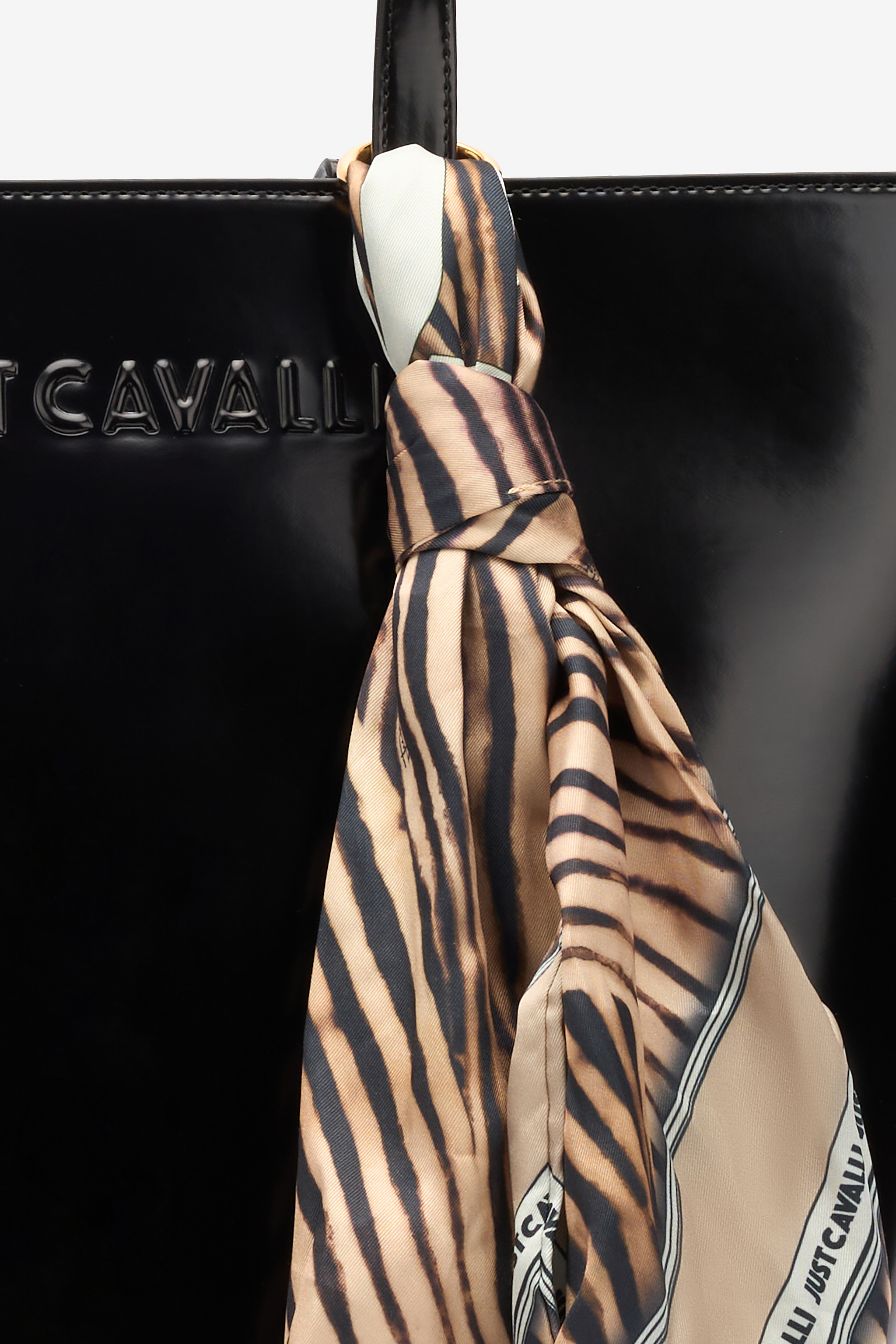 Shop Roberto Cavalli Shopper Mit Tuch In Black