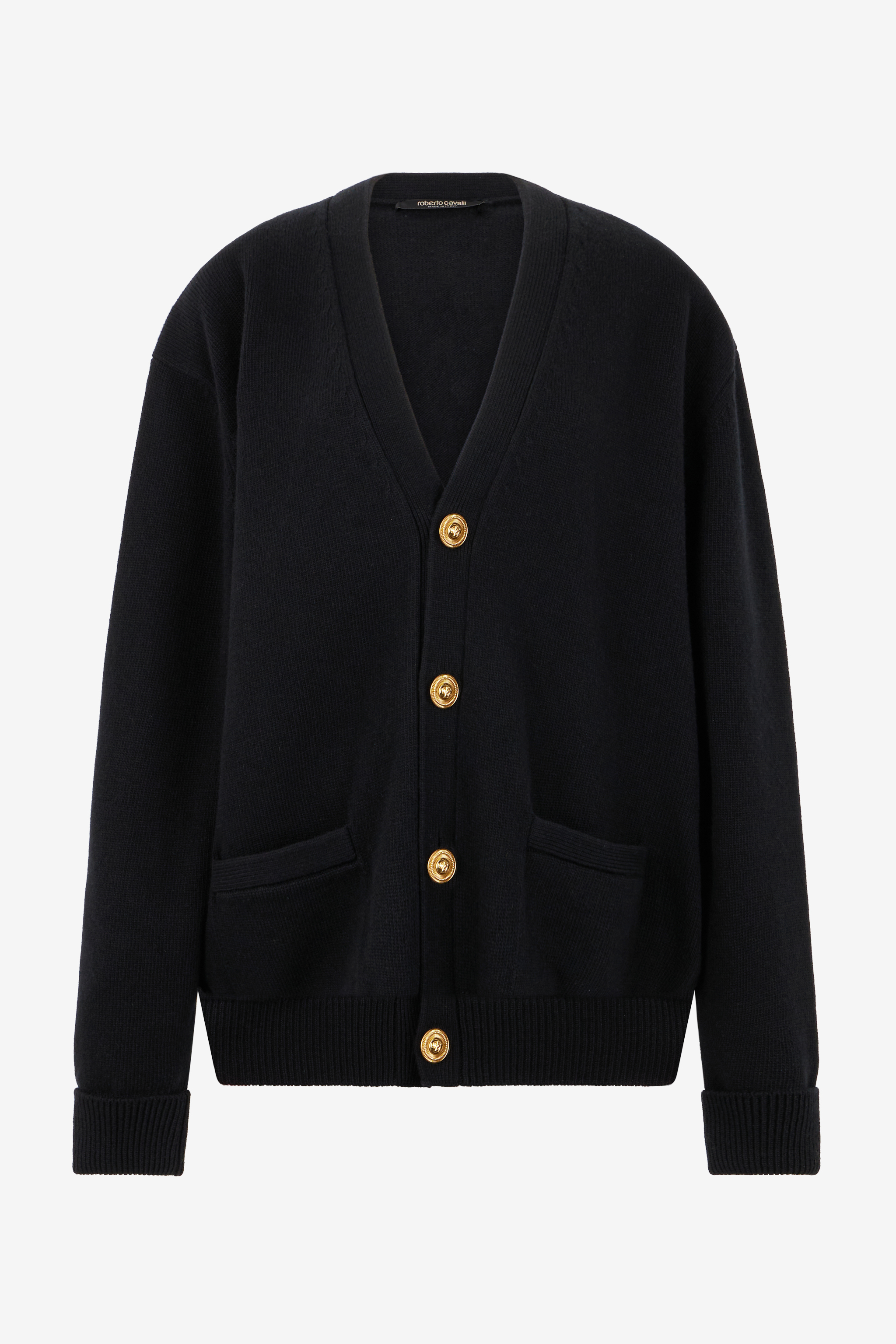 ROBERTO CAVALLI CARDIGAN MIT GOLDENEN KNÖPFEN
