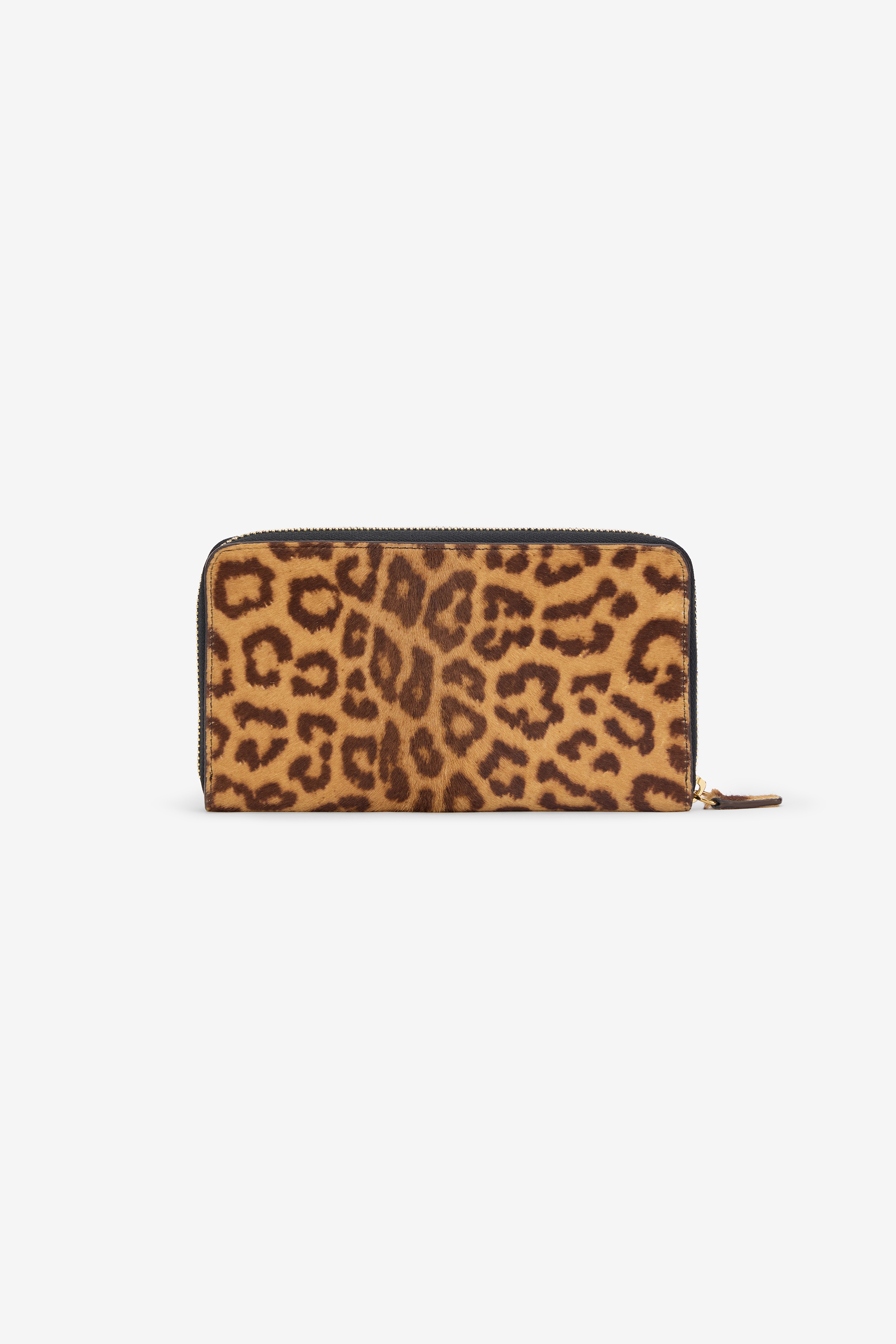 Roberto Cavalli Jaguar Skin Print Zip-around Wallet In Neutral