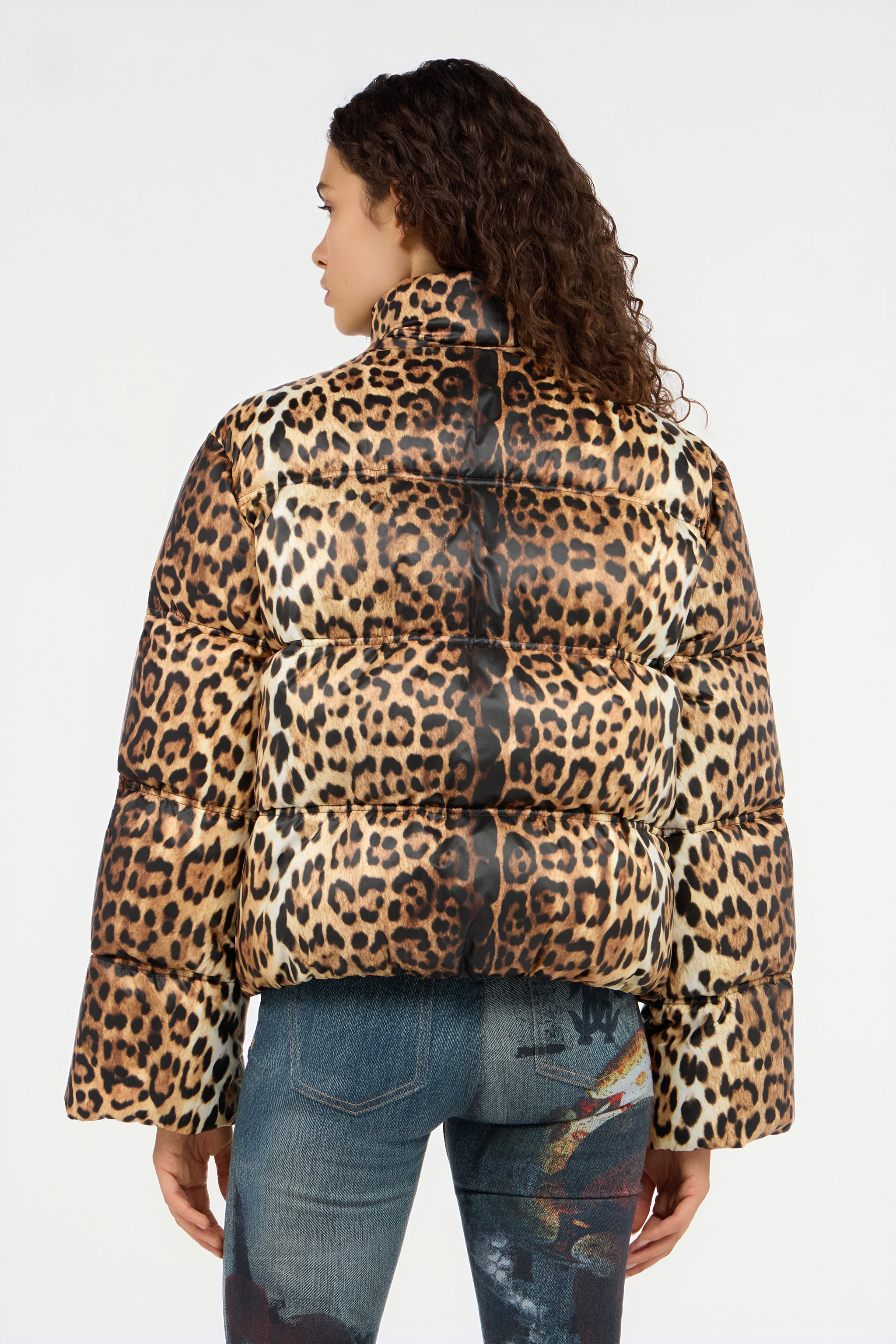 Roberto Cavalli Down Jacket In Light Brown
