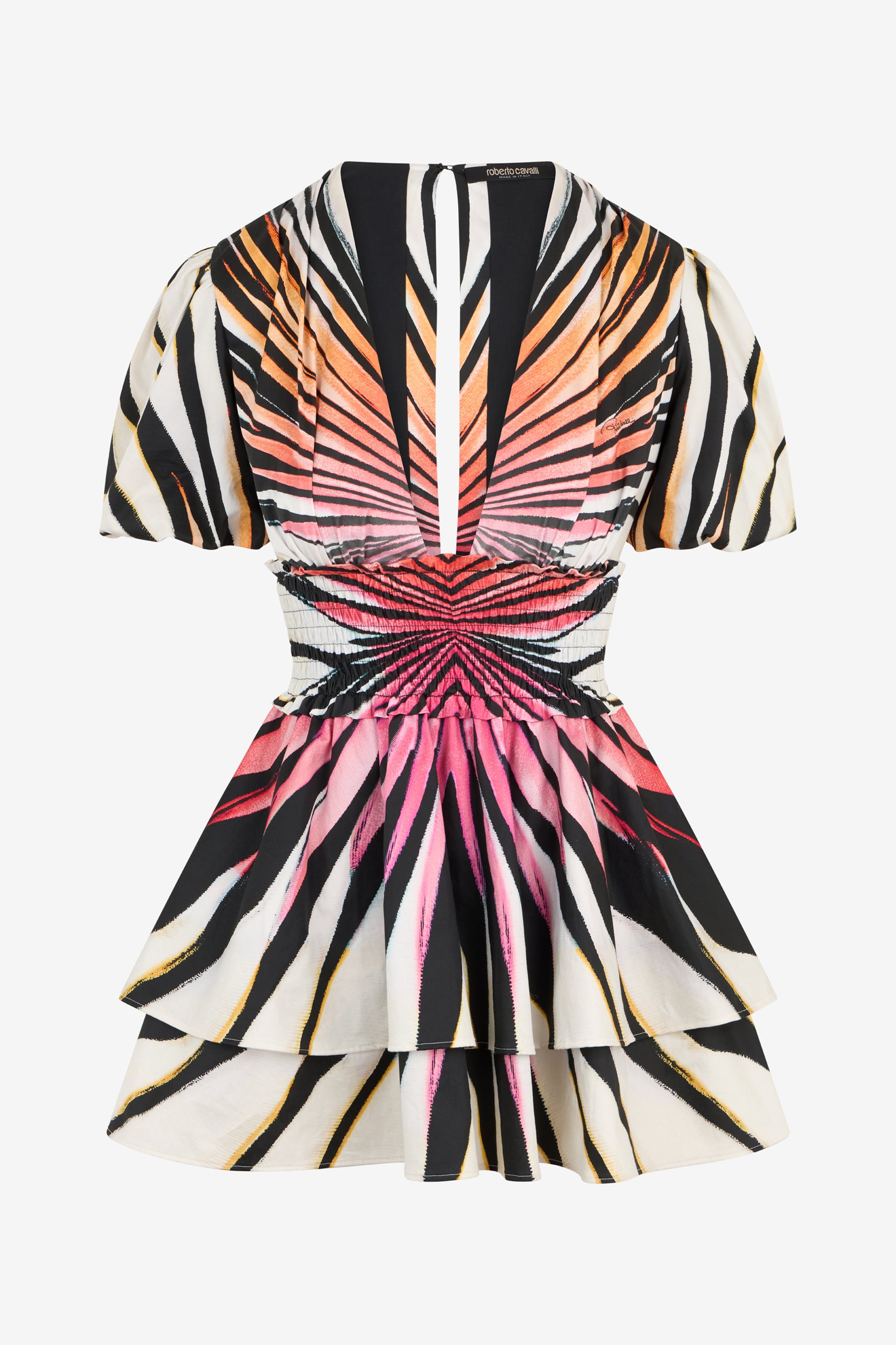 Roberto Cavalli Ray Of Paradise Print Dress Mini