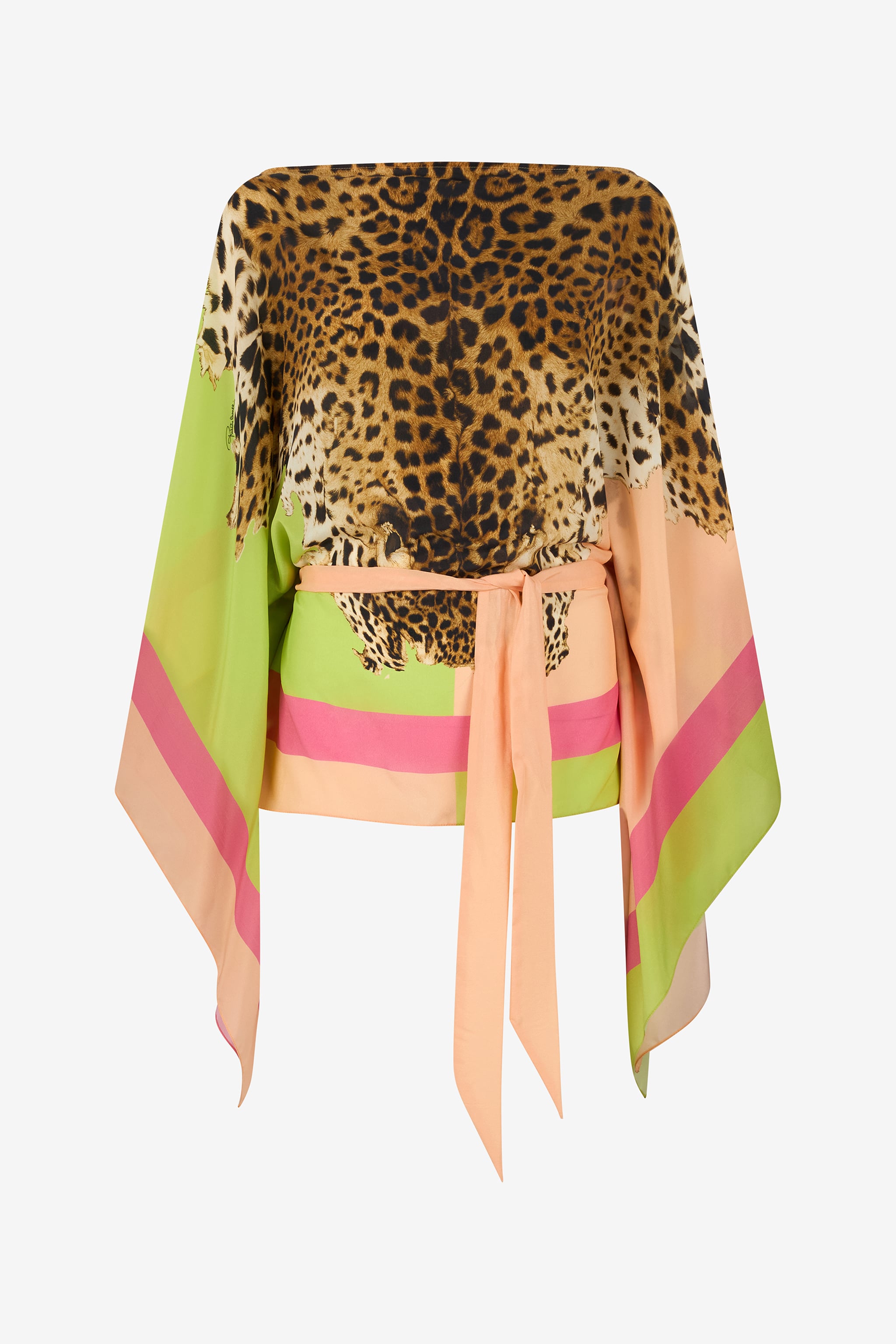 Roberto Cavalli Silk kaftan with Cavalli Pop print