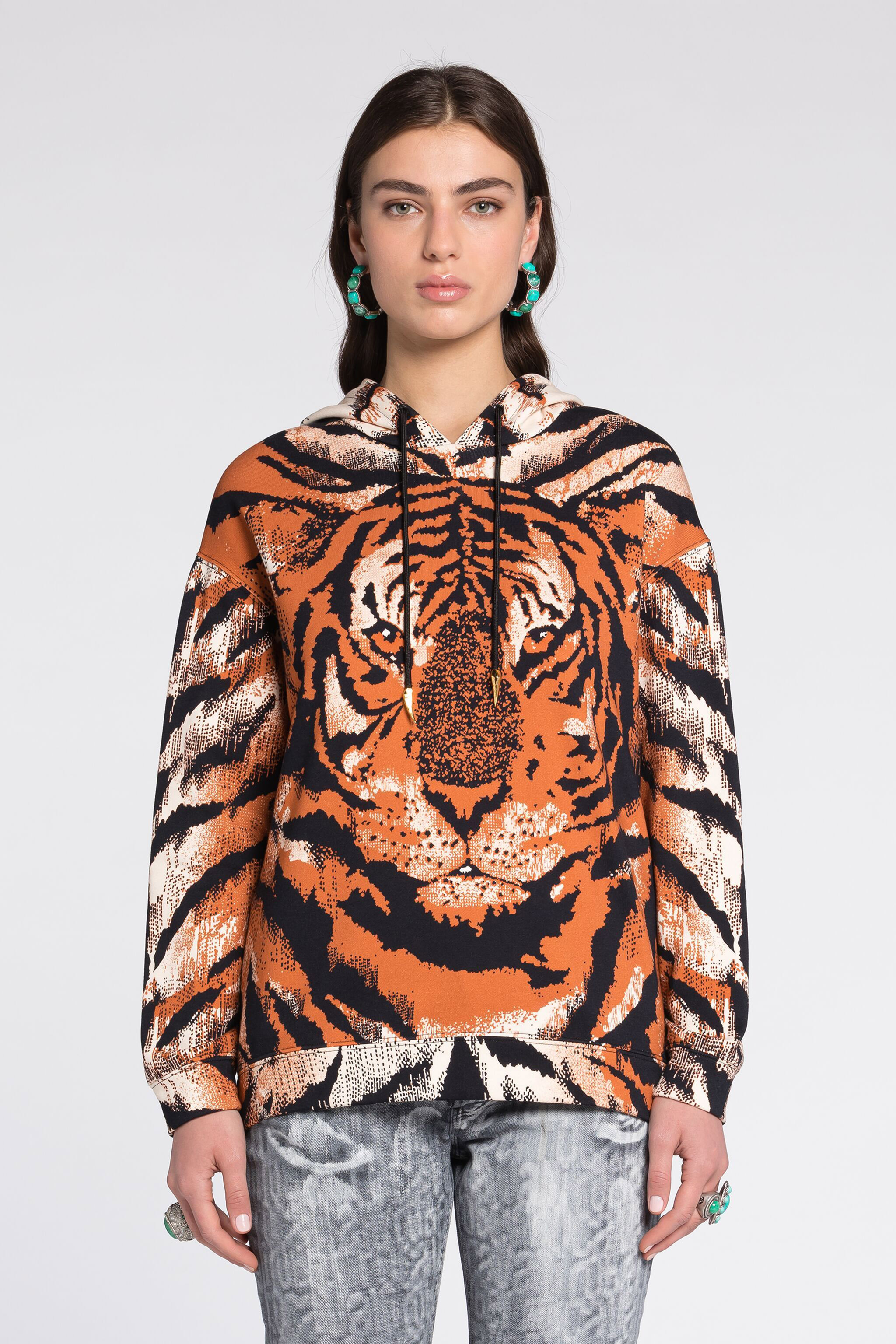 ROBERTO CAVALLI HOODIE MIT LOGO