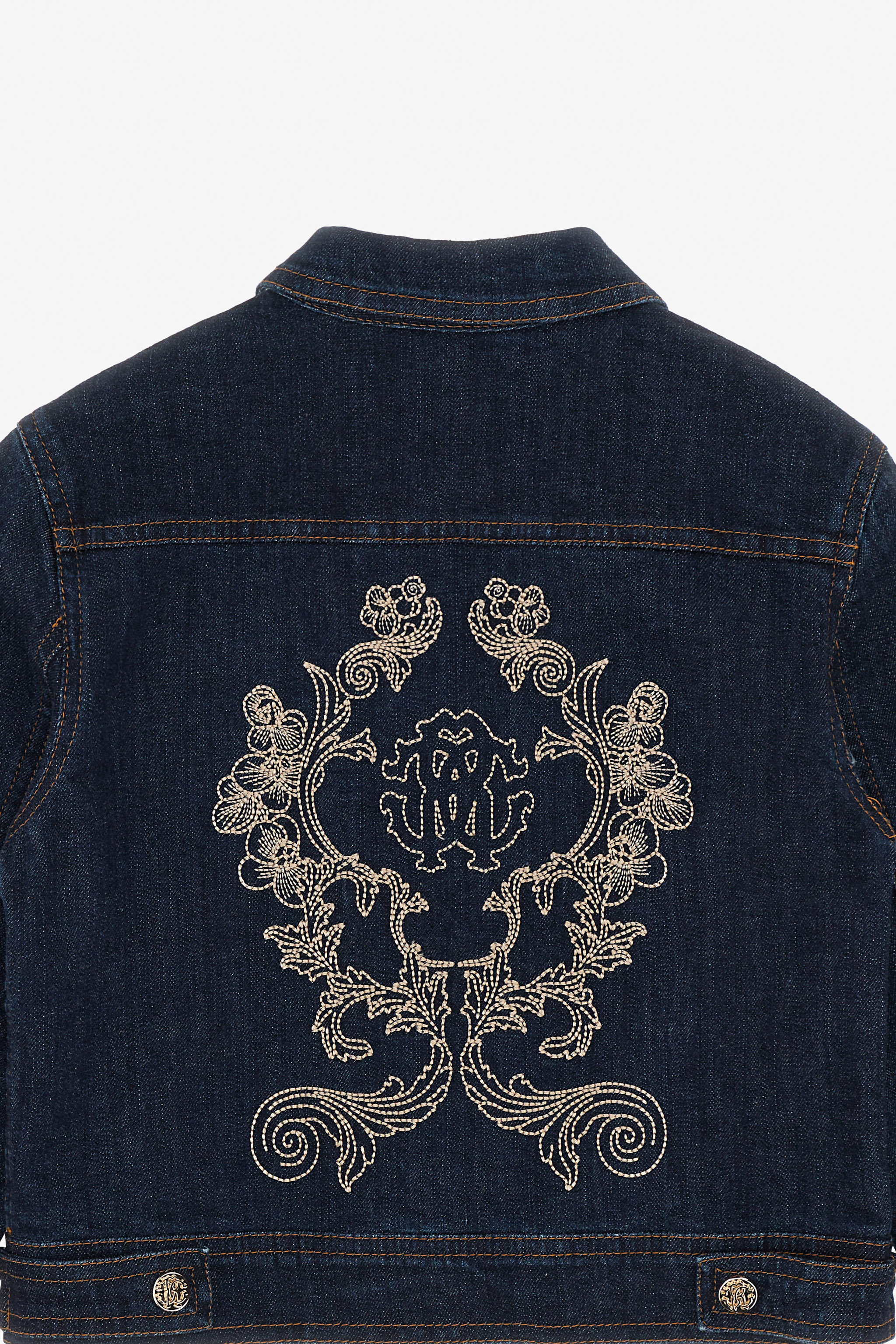 Roberto Cavalli Denim Jacket In Blue