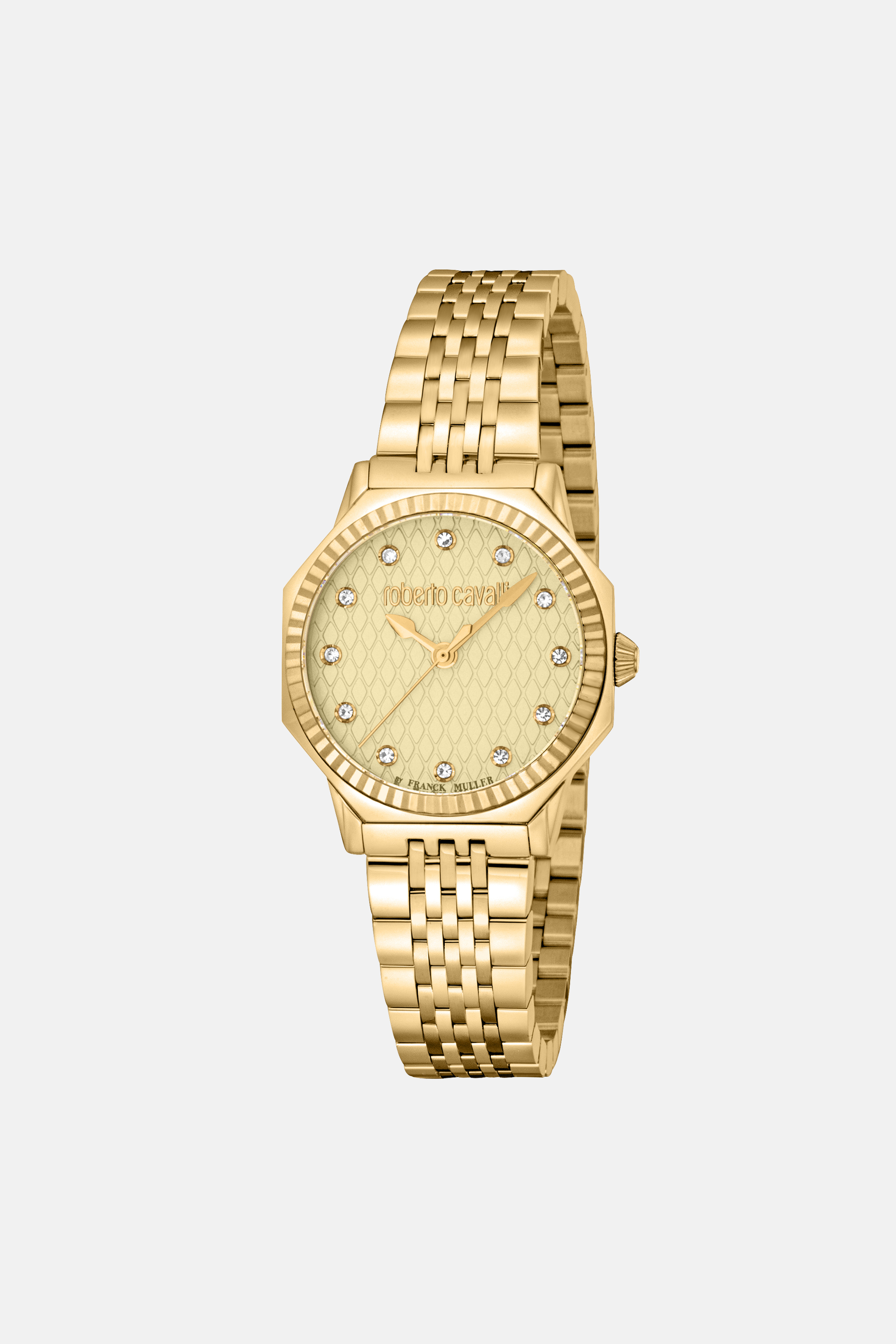 Roberto Cavalli Women's Gold By Franck Muller Logo Watch - Watches Champagne