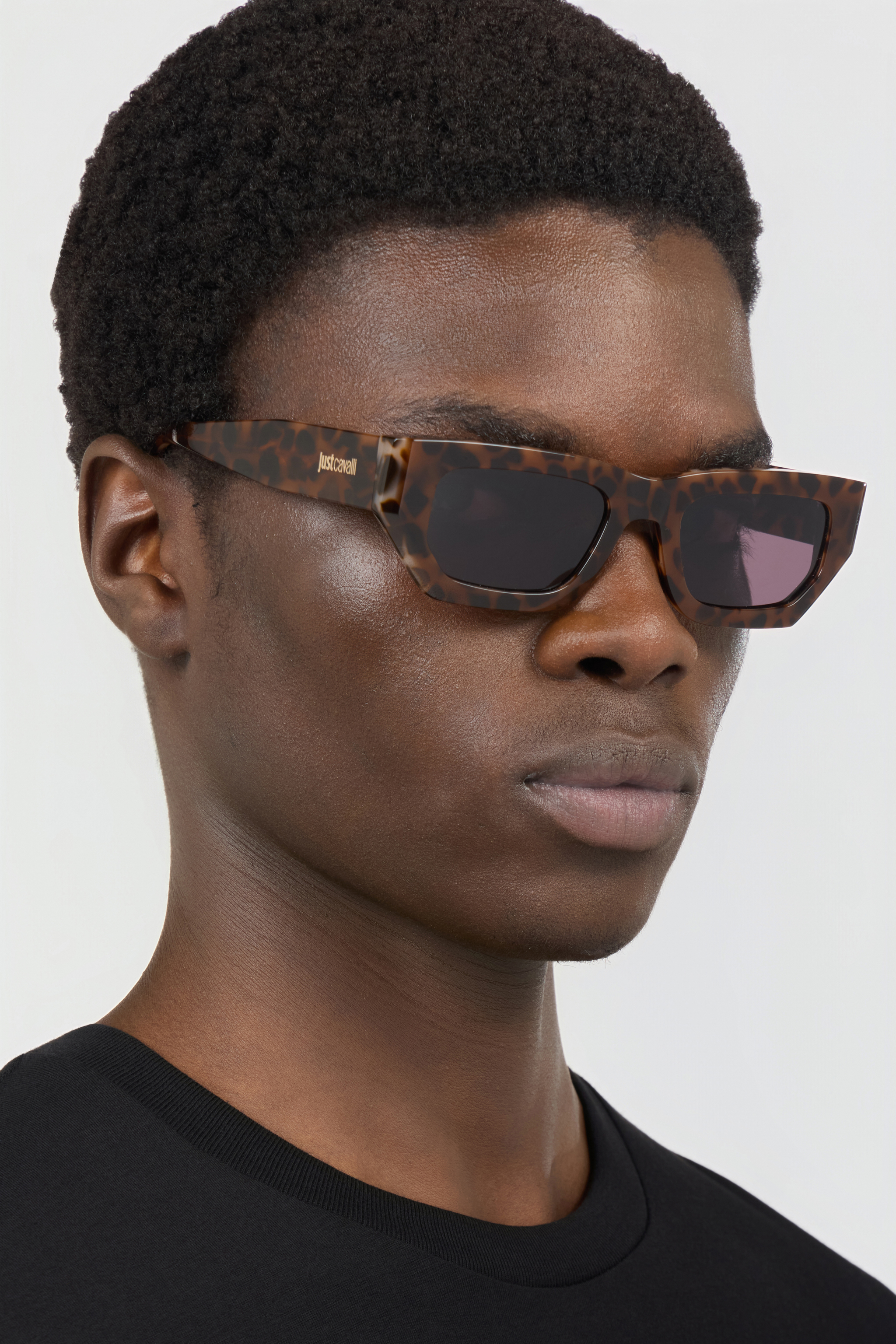  Roberto Cavalli Rectangular Frame -  Sunglasses Shiny Brown Top+hava Unica 