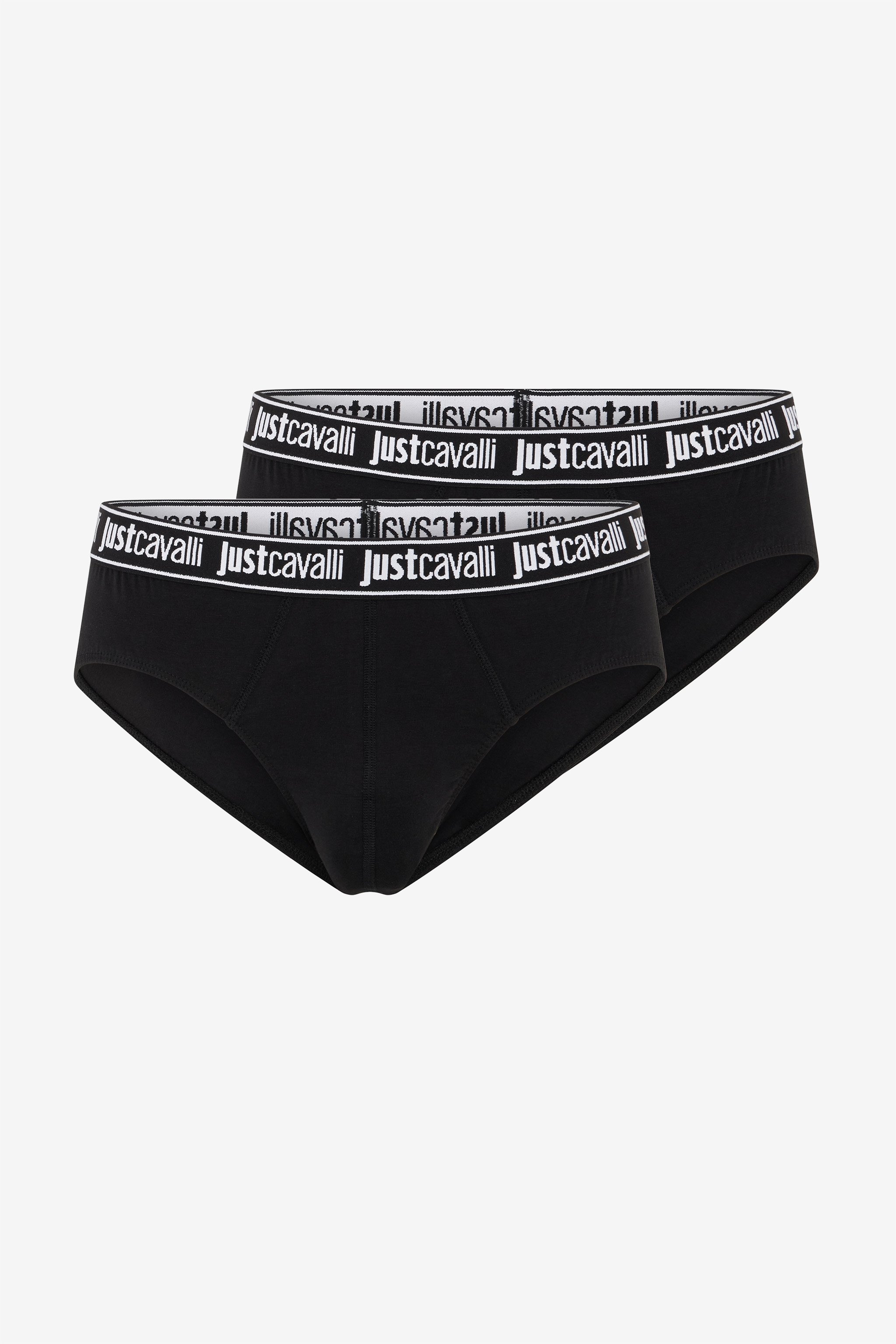 Black Logo Waistband Briefs Two-Pack