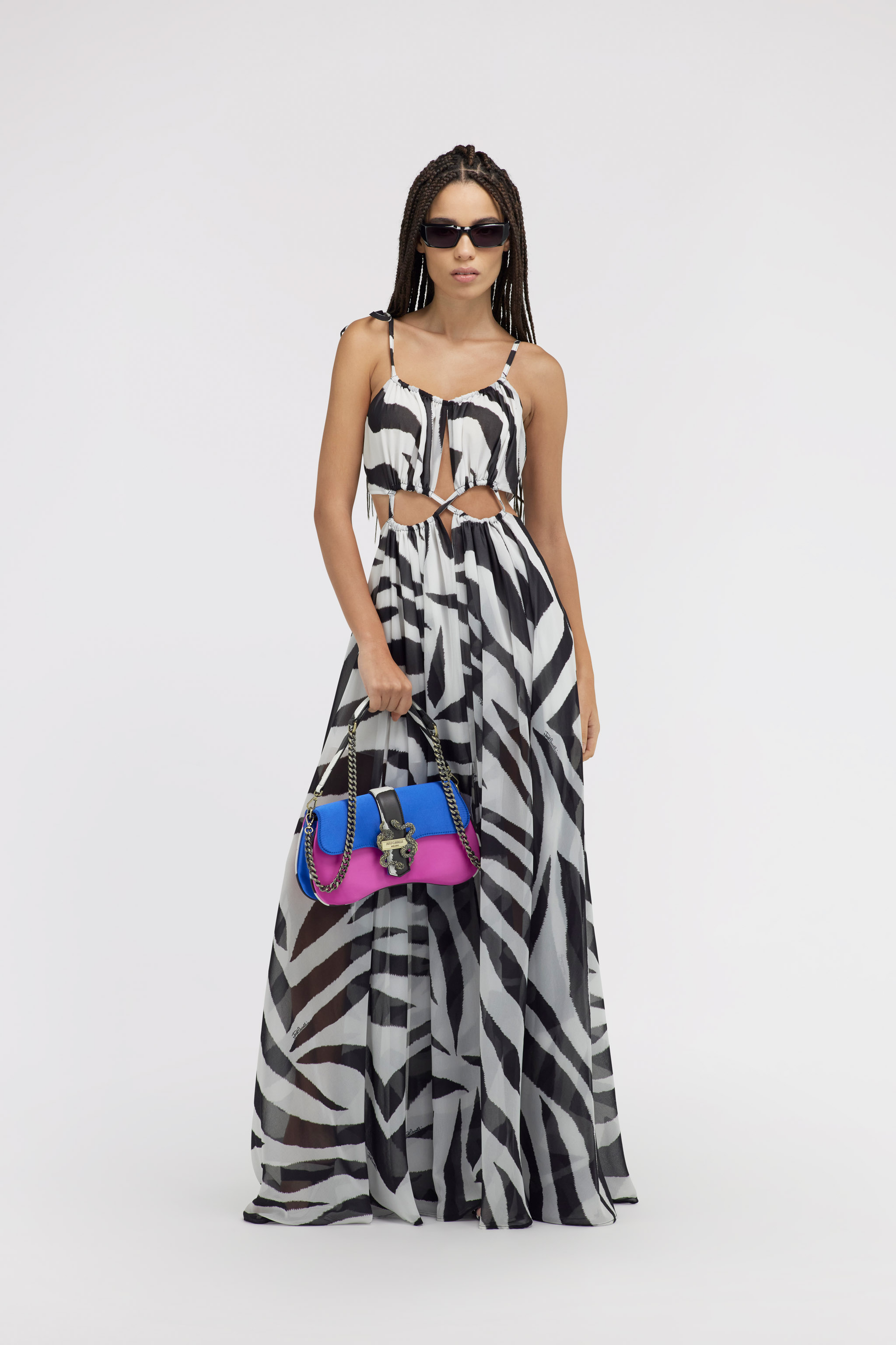 Roberto Cavalli Just Cavalli Dress In Black/white
