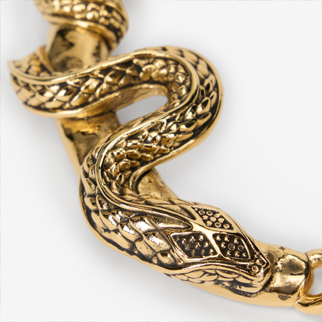 Serpentine Gold Necklace