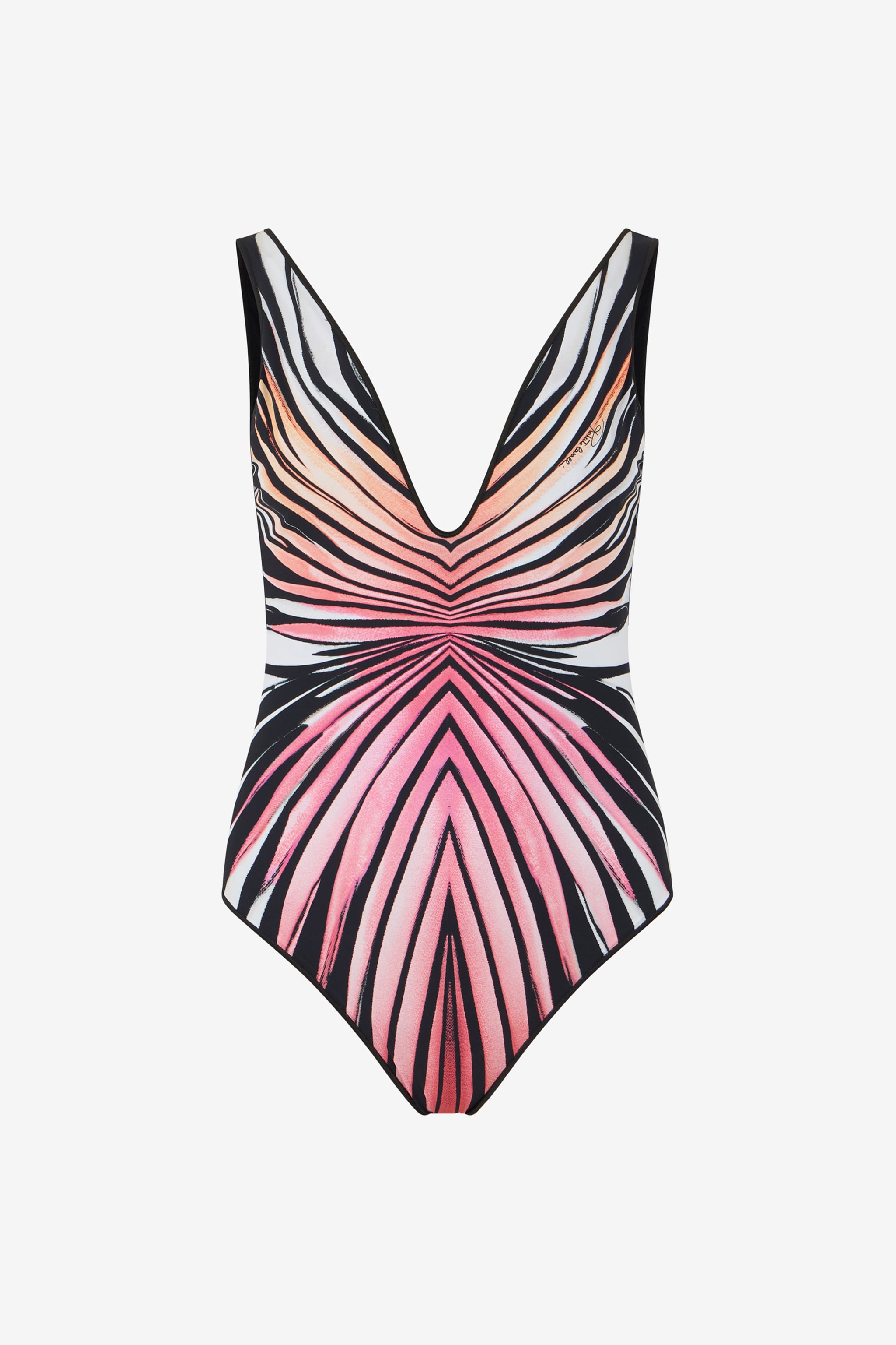 Ray Of Paradise Print Swimsuit in CORAL for Women | Roberto Cavalli®