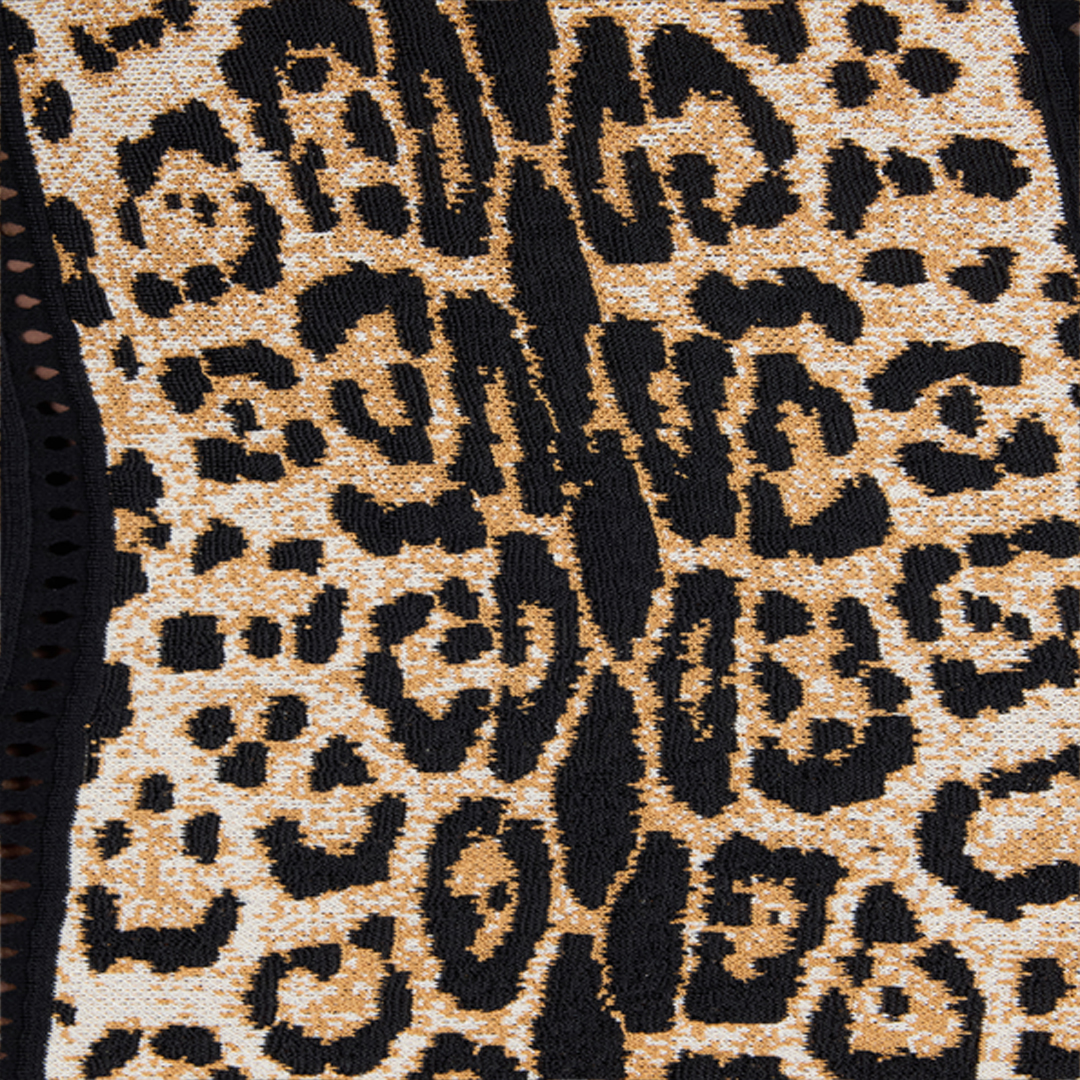 Mini Dress With Jaguar Skin Pattern