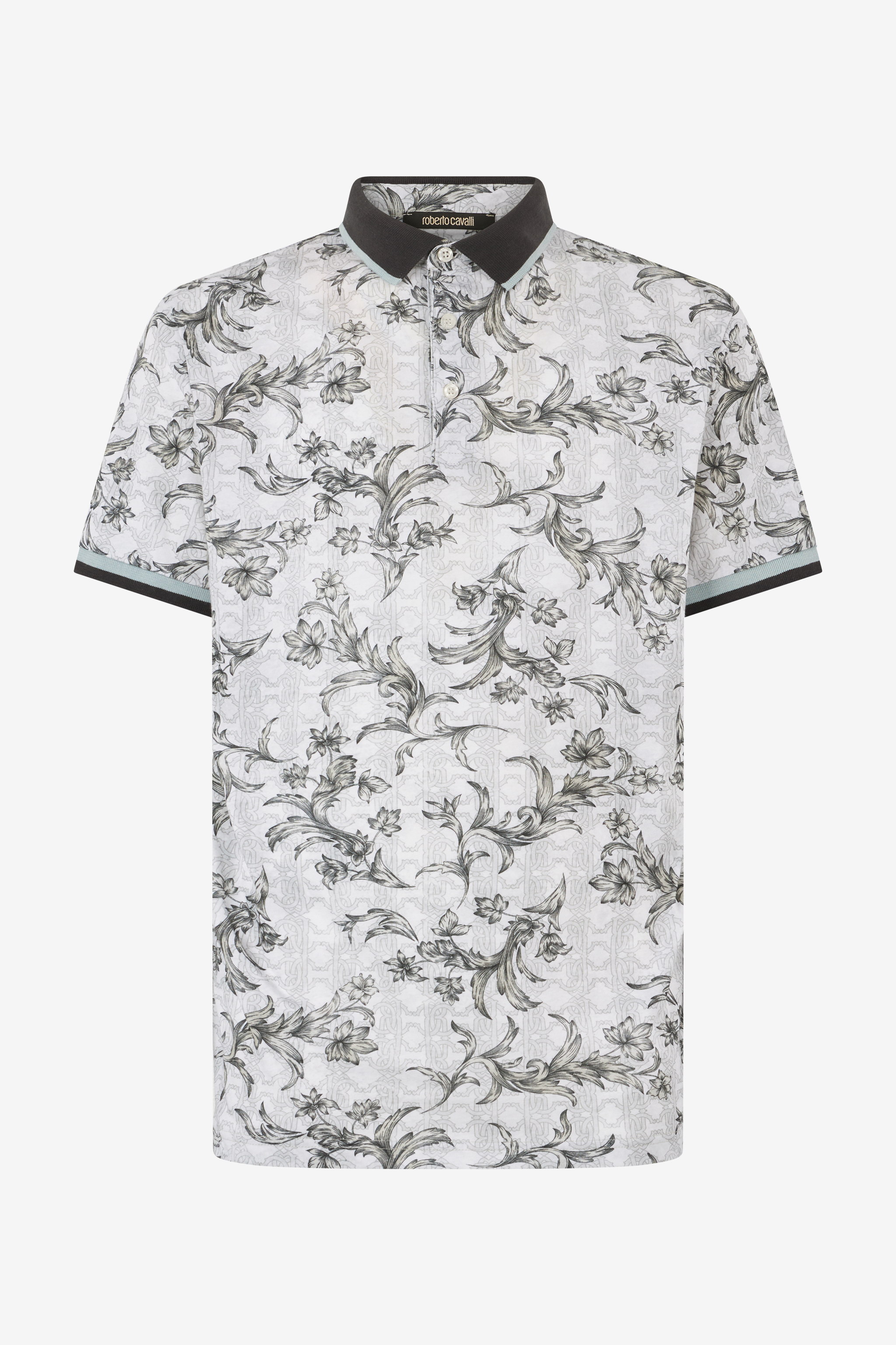 Roberto Cavalli Polo With Floral Print