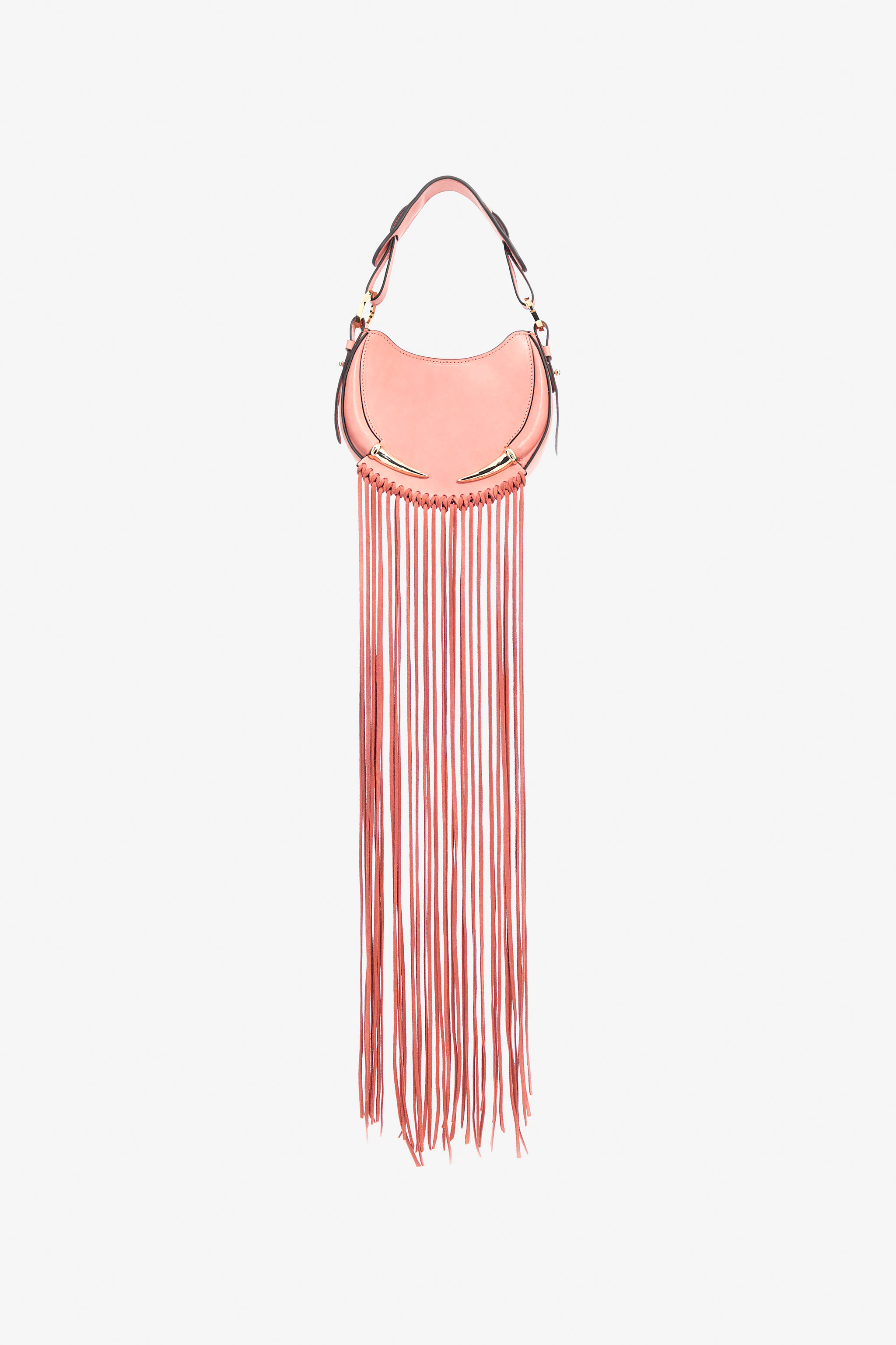 ROBERTO CAVALLI FANG BAG SHOULDER BAG WITH FRINGES 