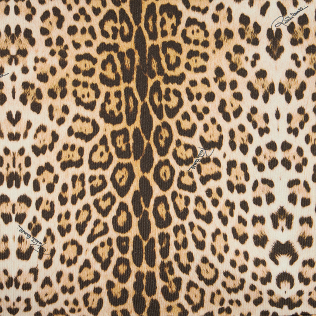 Hooded Sweatshirt With Jaguar Skin Print