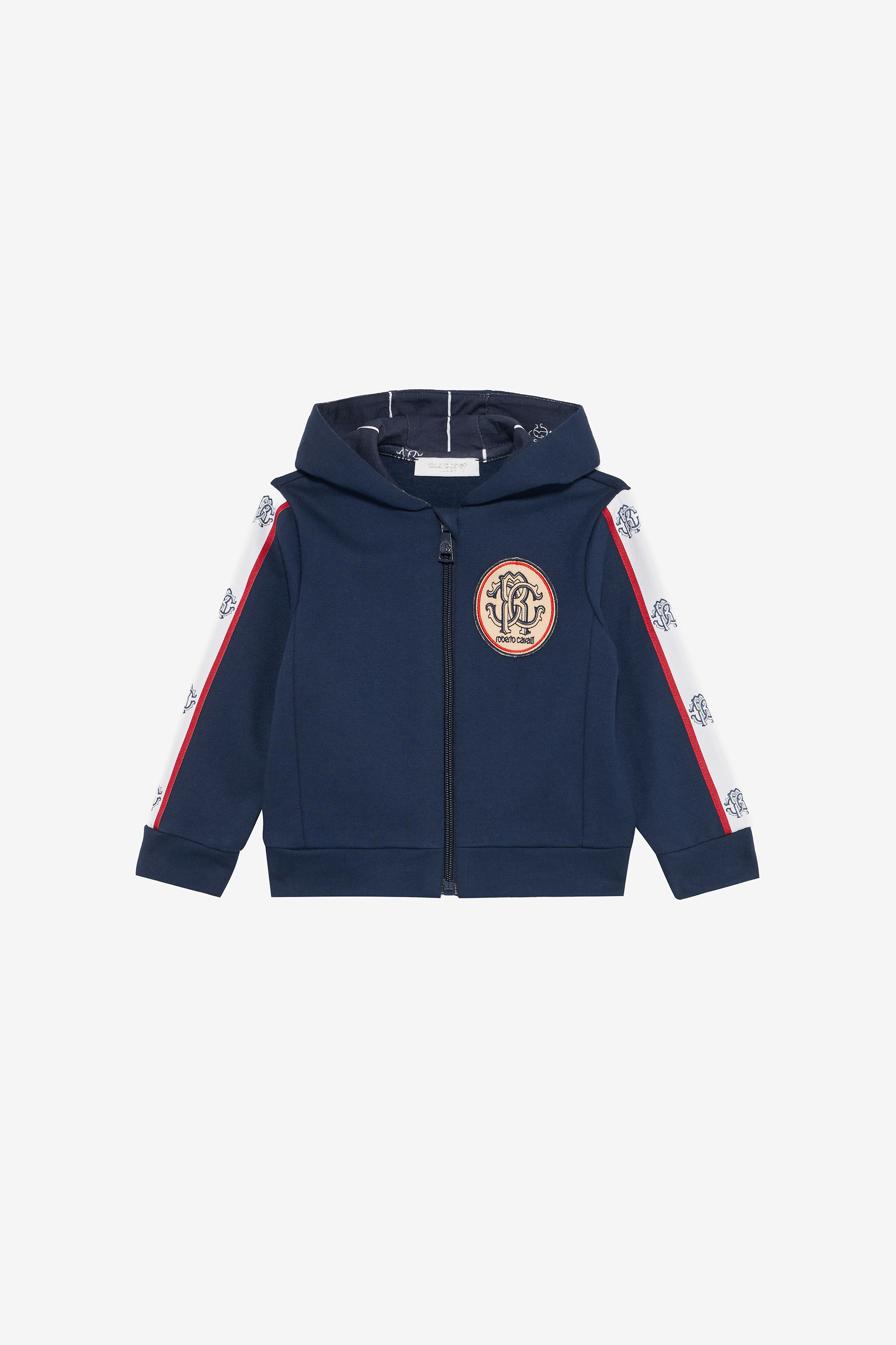 Roberto Cavalli Boys Cotton Hoodie - Ready To Wear Navy
