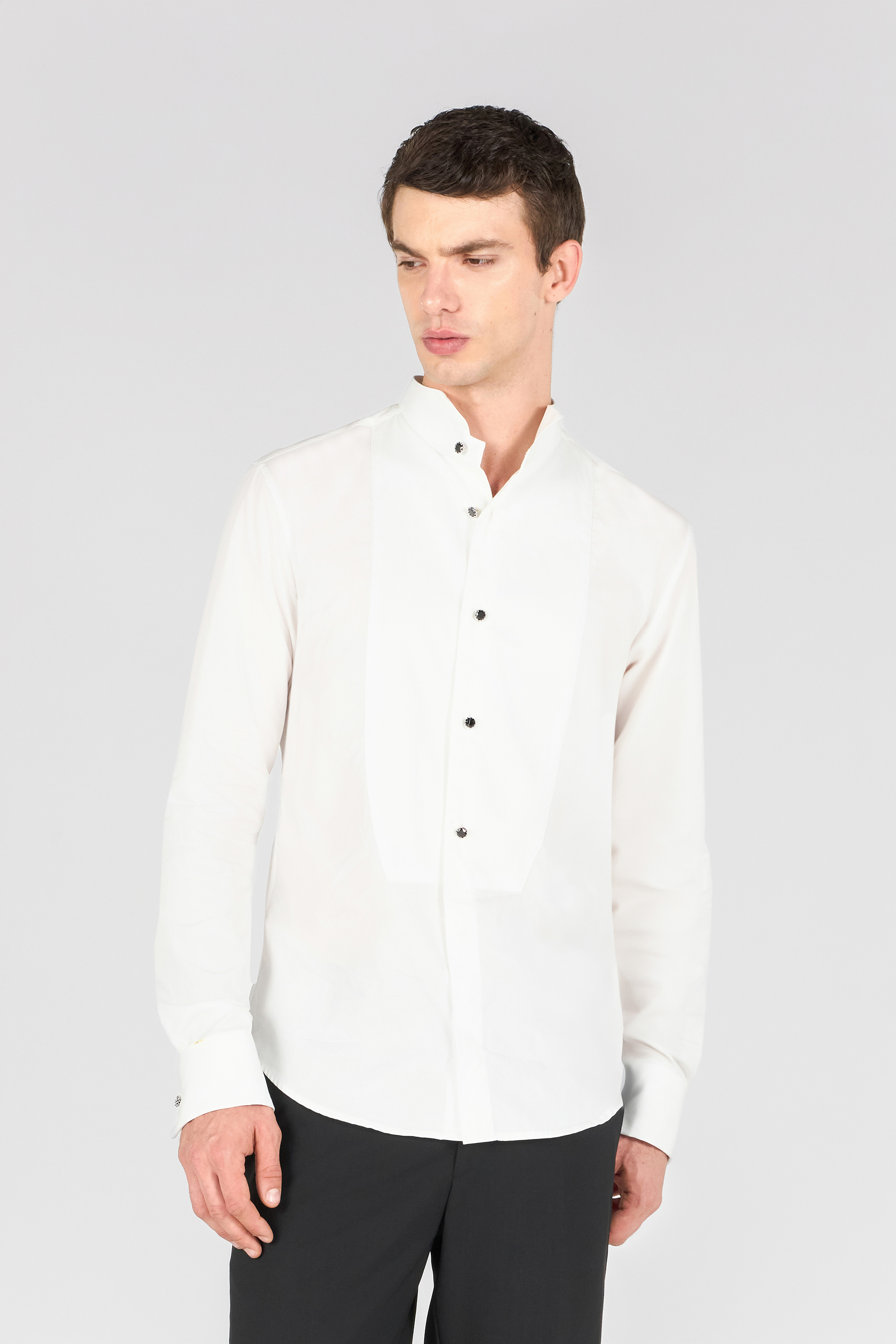 Roberto Cavalli Shirt With Plastron In White