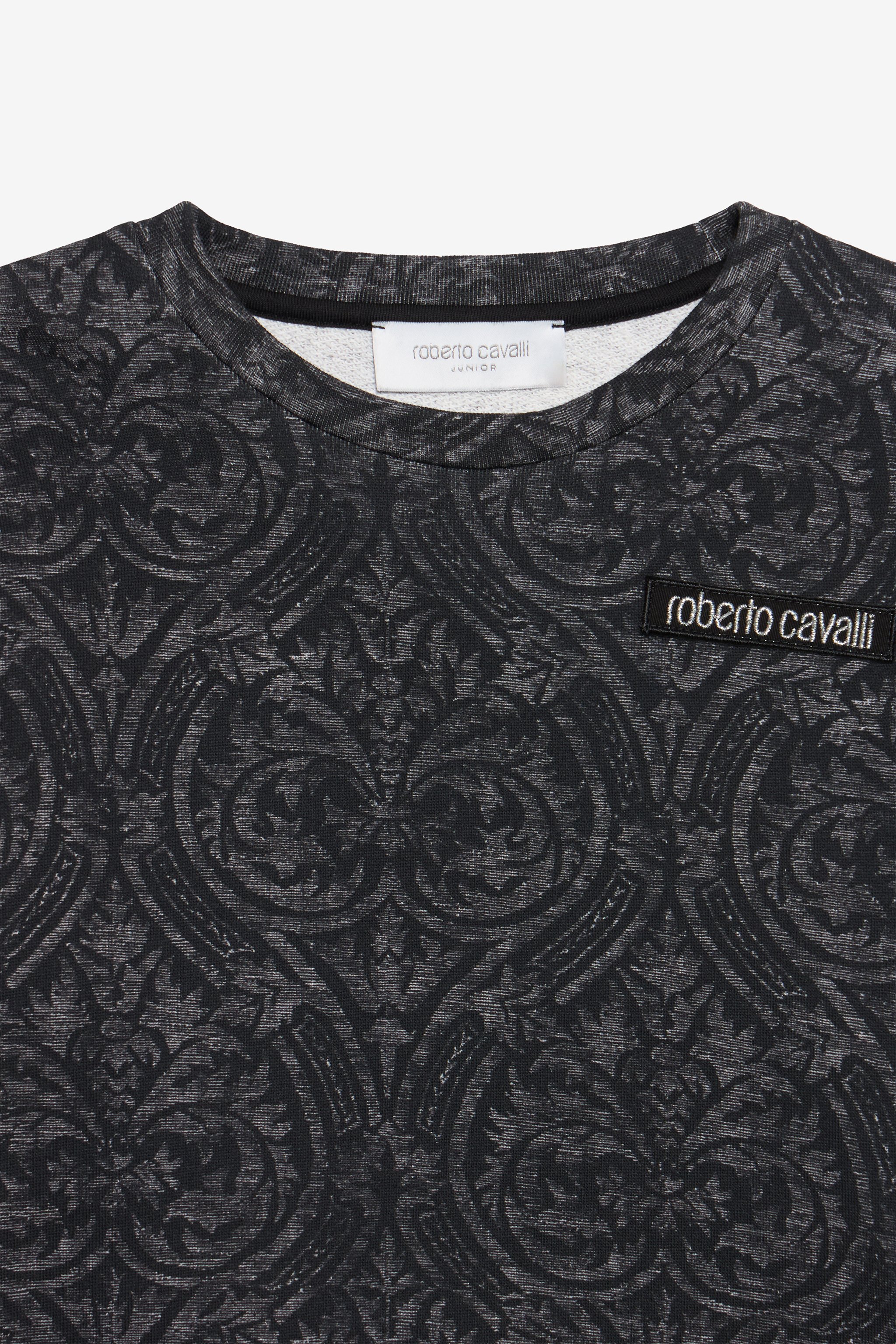 Black Sweatshirt with Floral Print