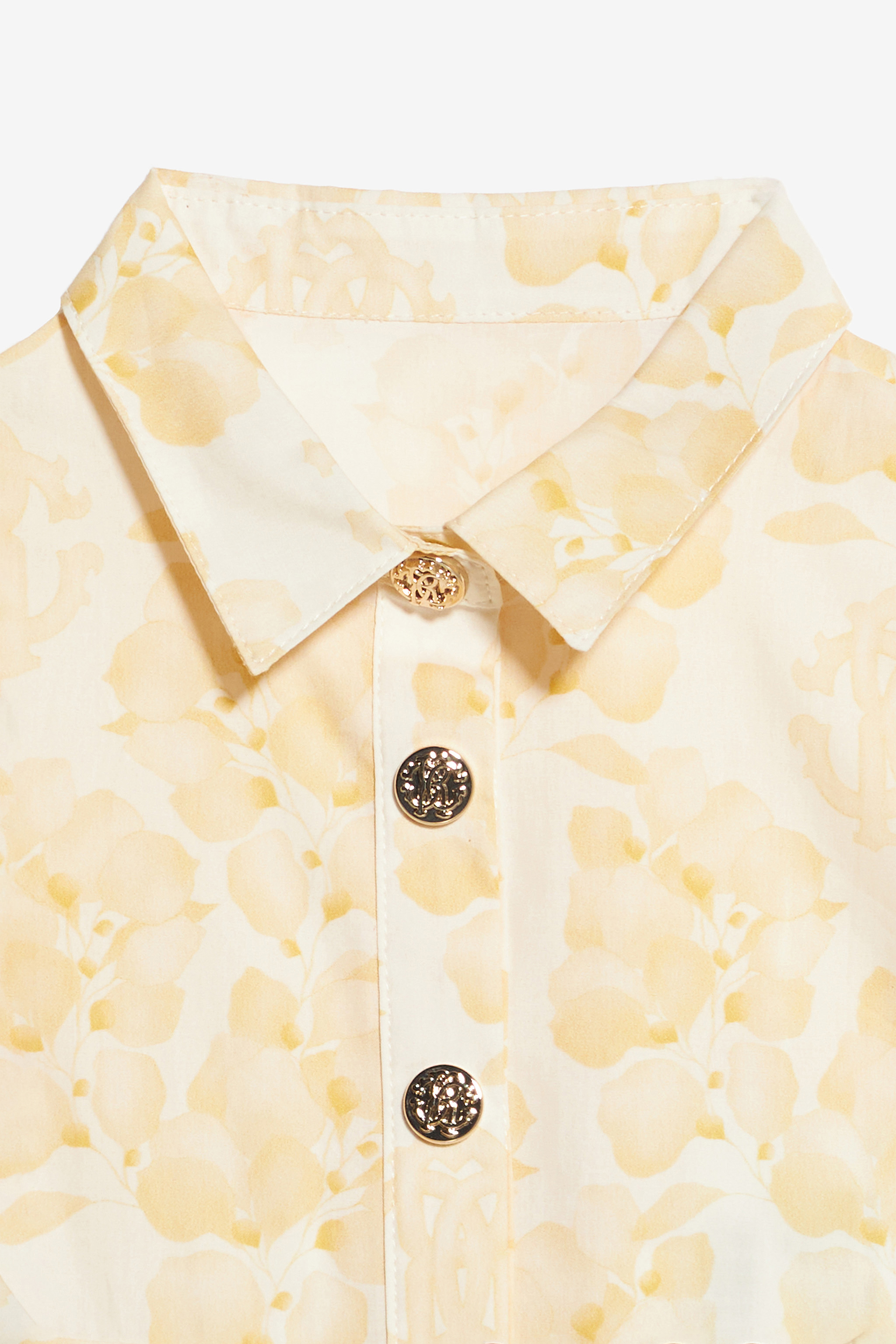 Dress With Floral Print And RC Monogram