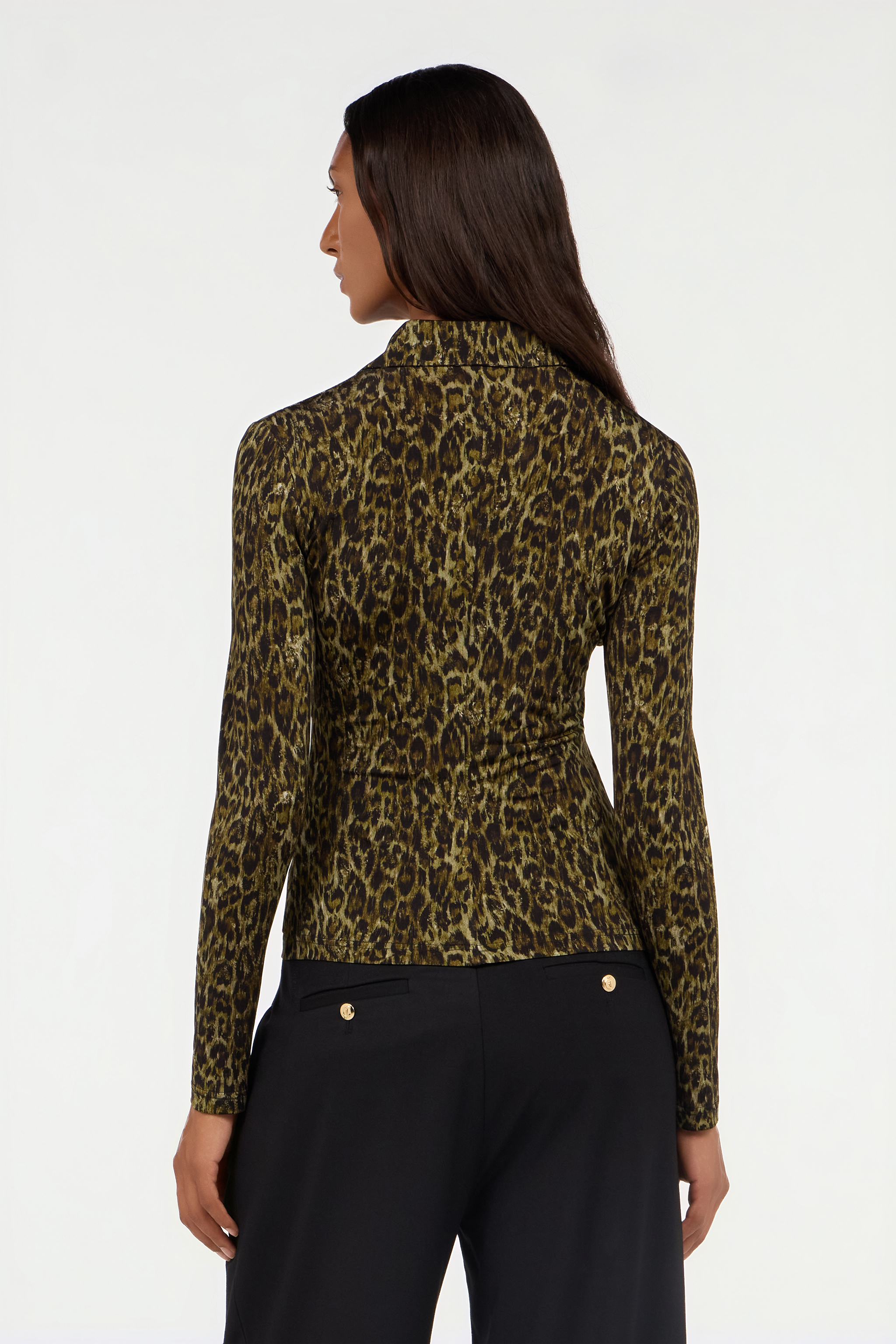 Roberto Cavalli Leopard Skin Print Shirt In Brown