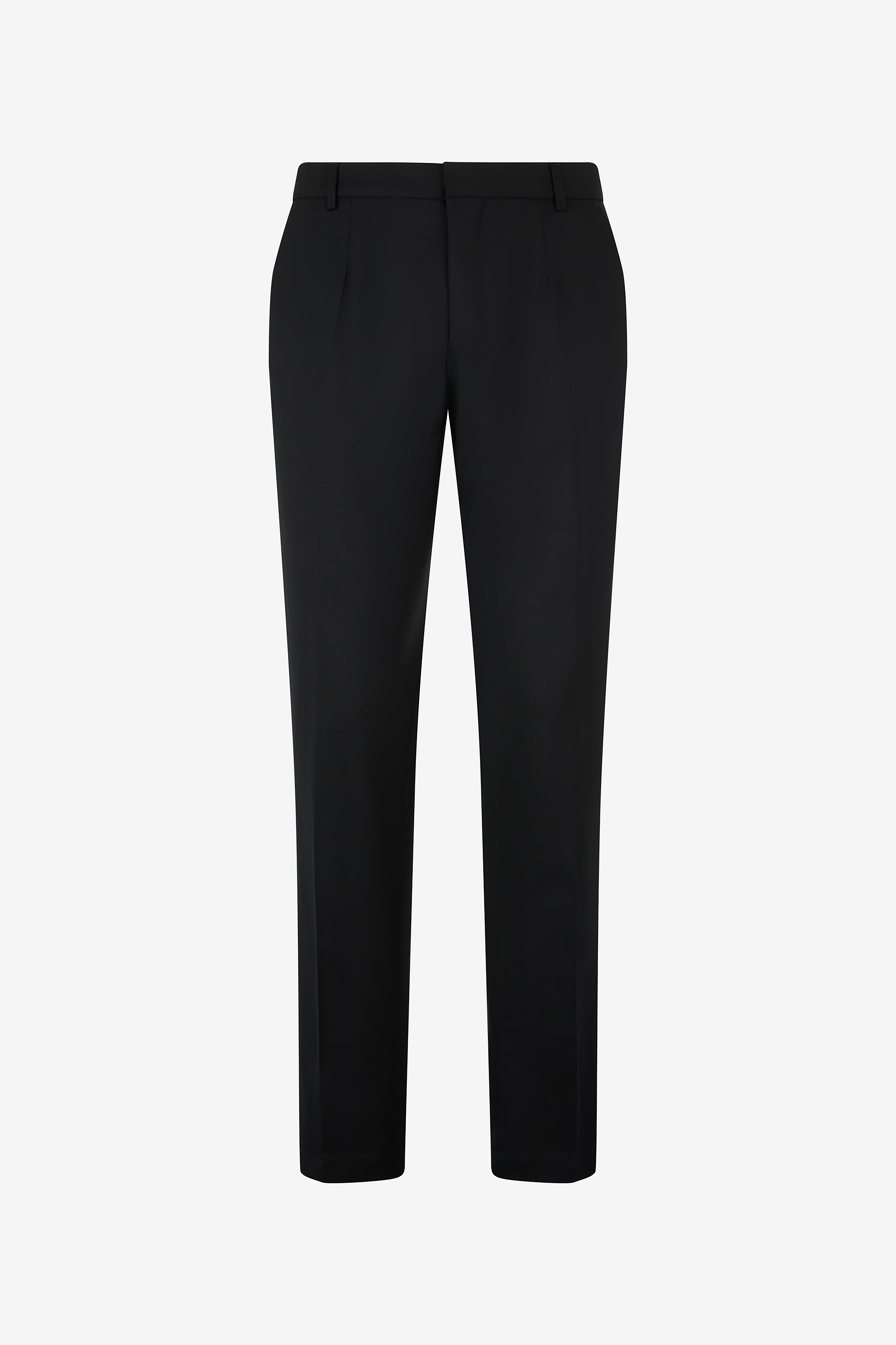 Roberto Cavalli Pleated Virgin-wool Trousers In Black