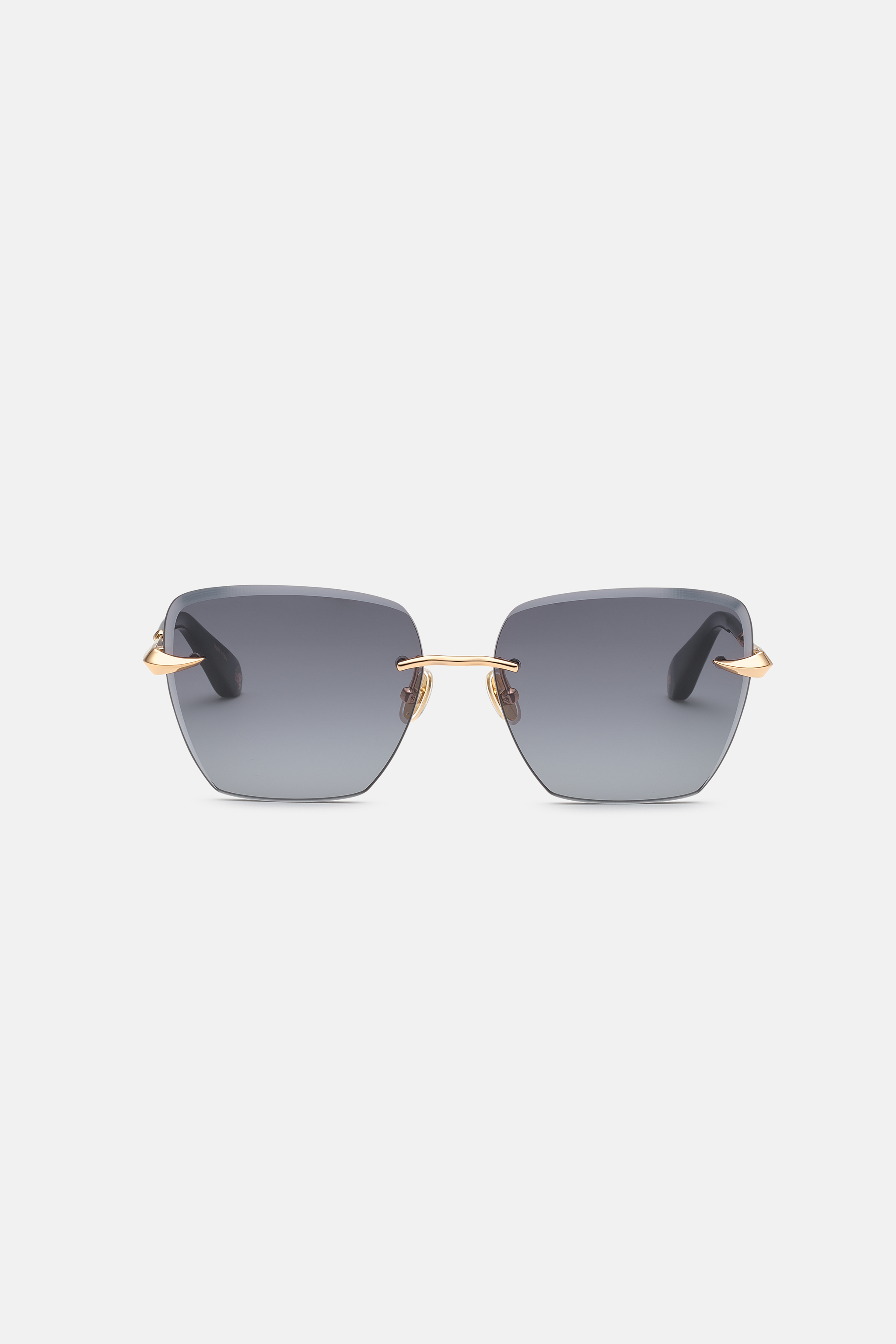 Roberto Cavalli Rimless Front Sunglasses In Blue