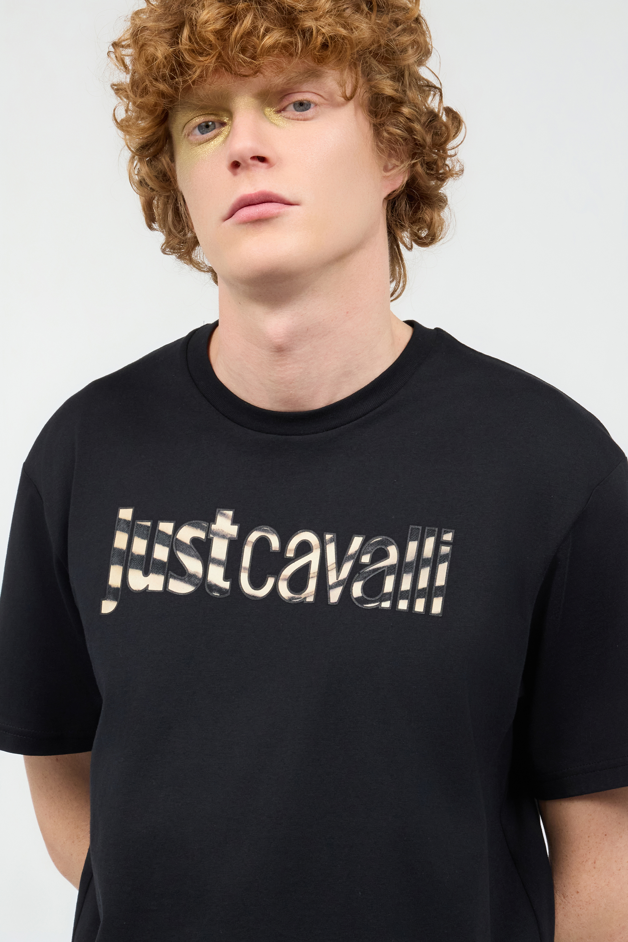 T-Shirt With Animal-Print Logo