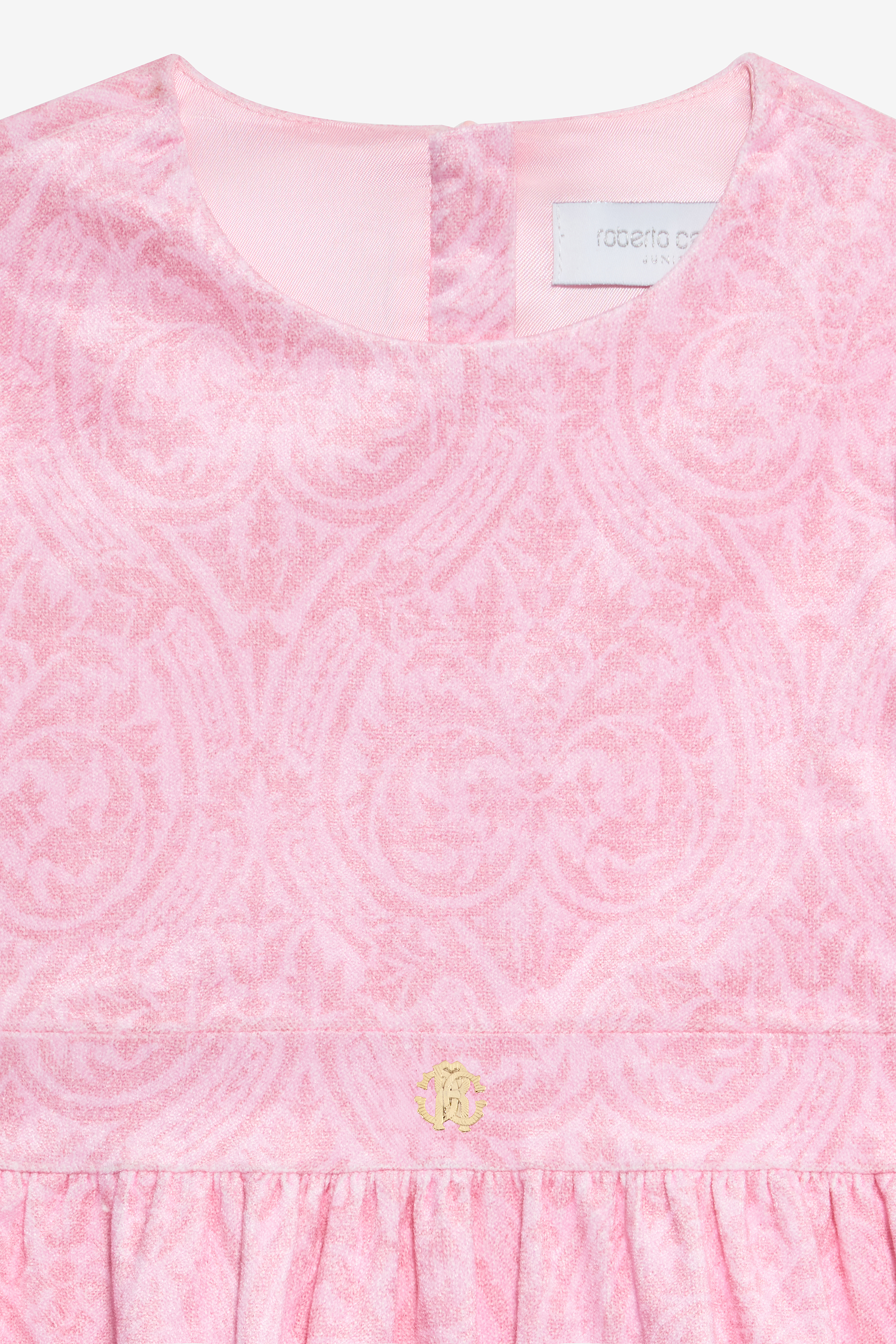 Baby Pink Floral Dress with RC Monogram