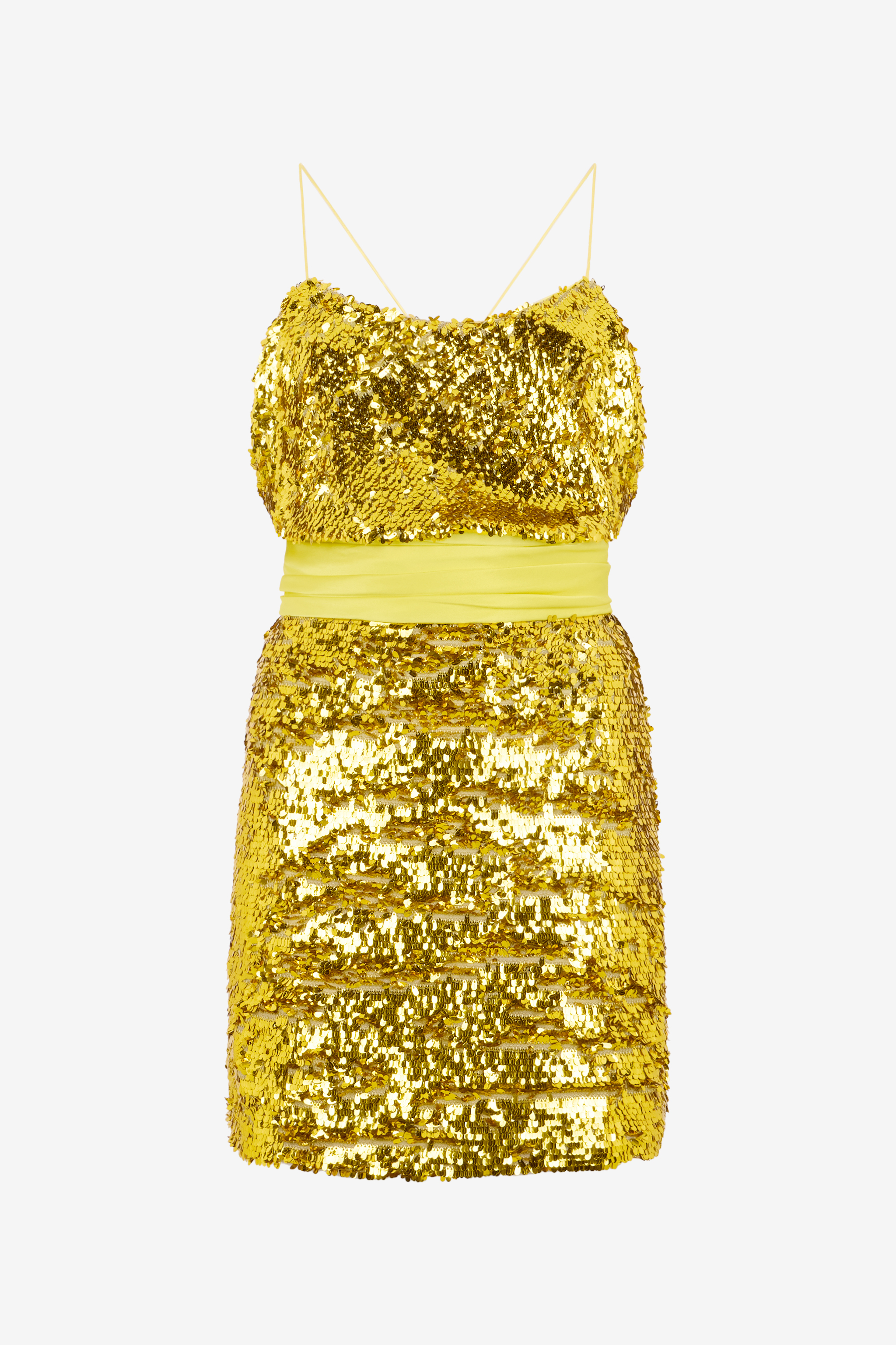 Roberto Cavalli Women's Yellow Dress With Sequins - Dresses