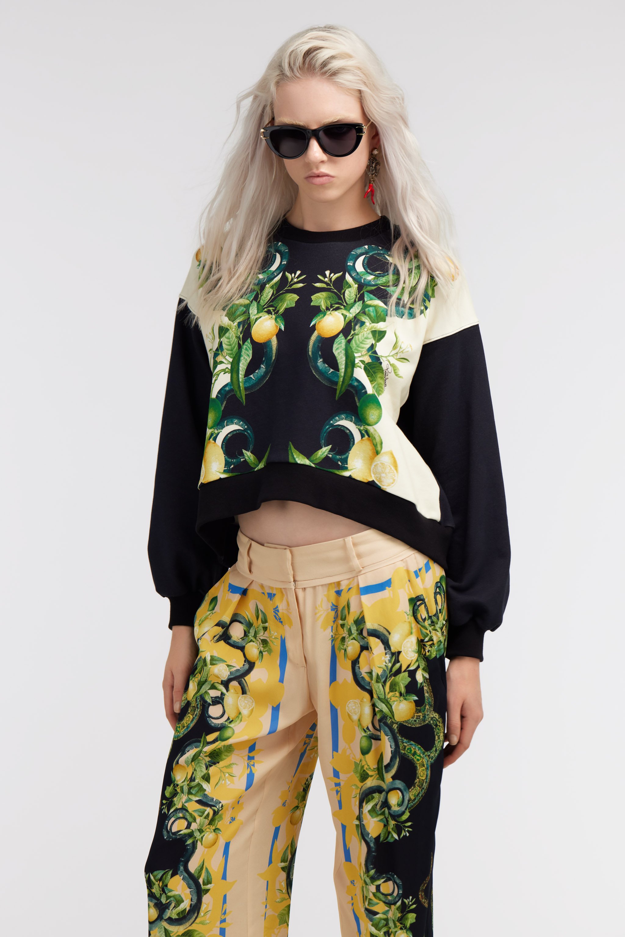 ROBERTO CAVALLI SWATSHIRT LEMON PRINT