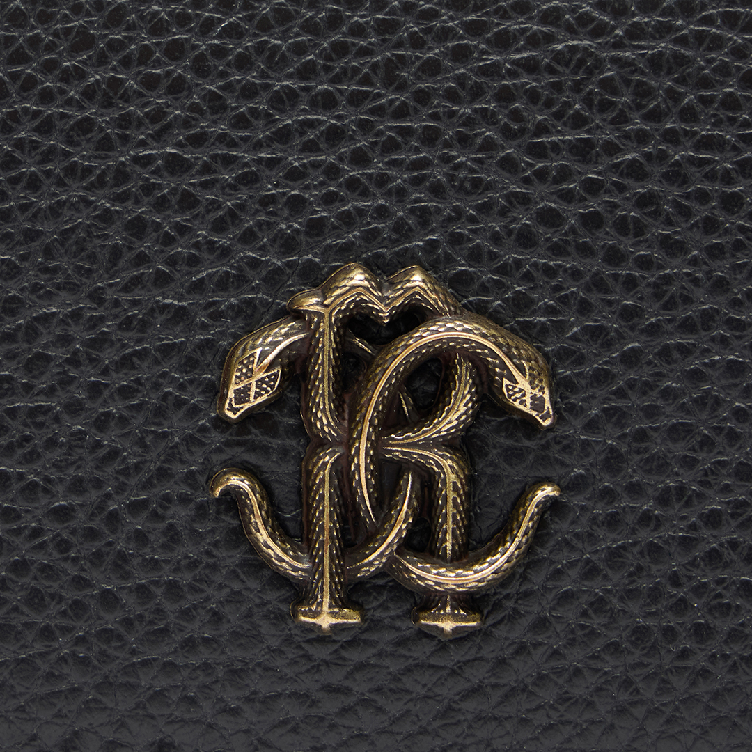 Black Wallet On Chain with Monogram RC