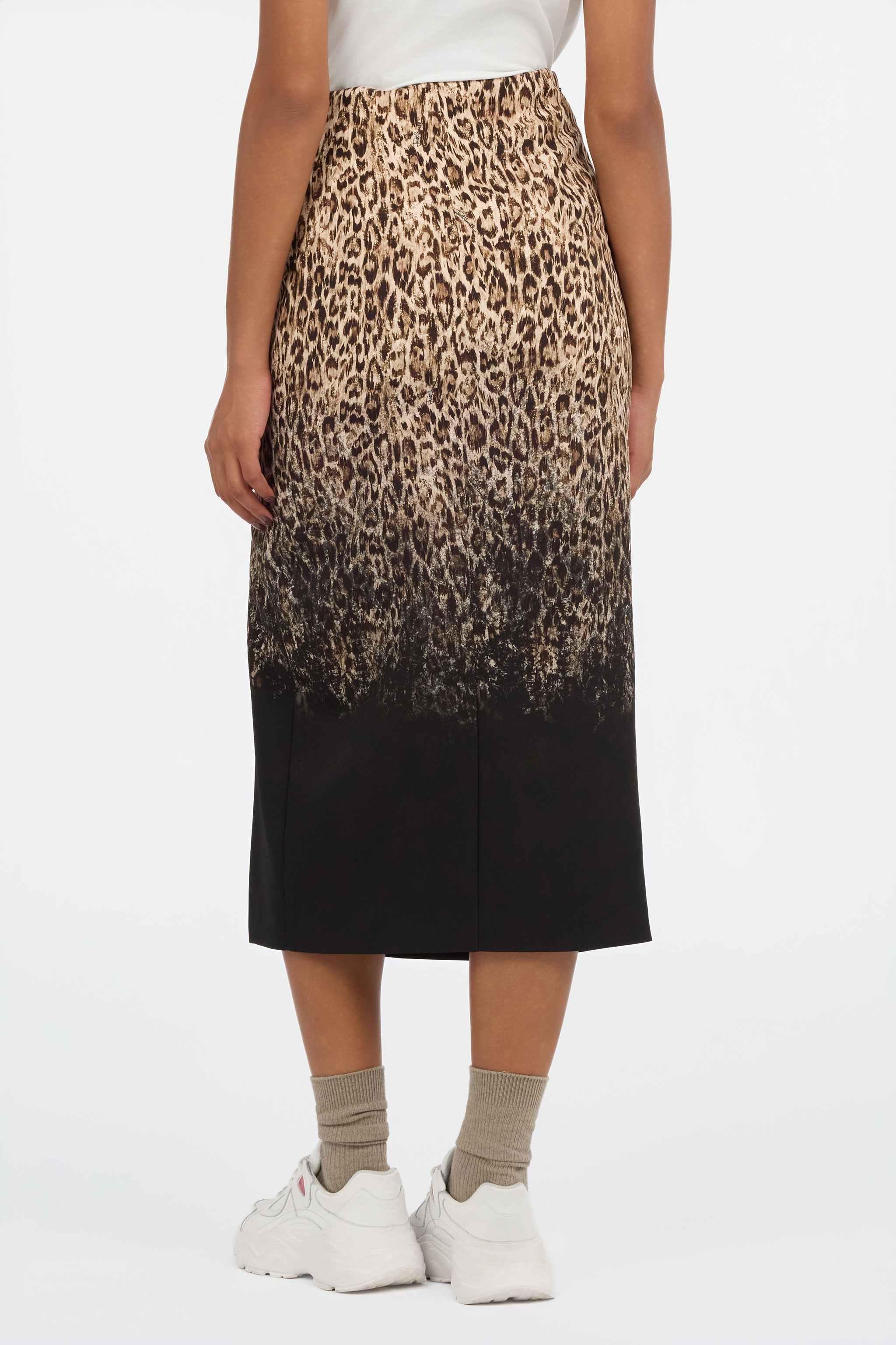 Leopard Print Midi Skirt