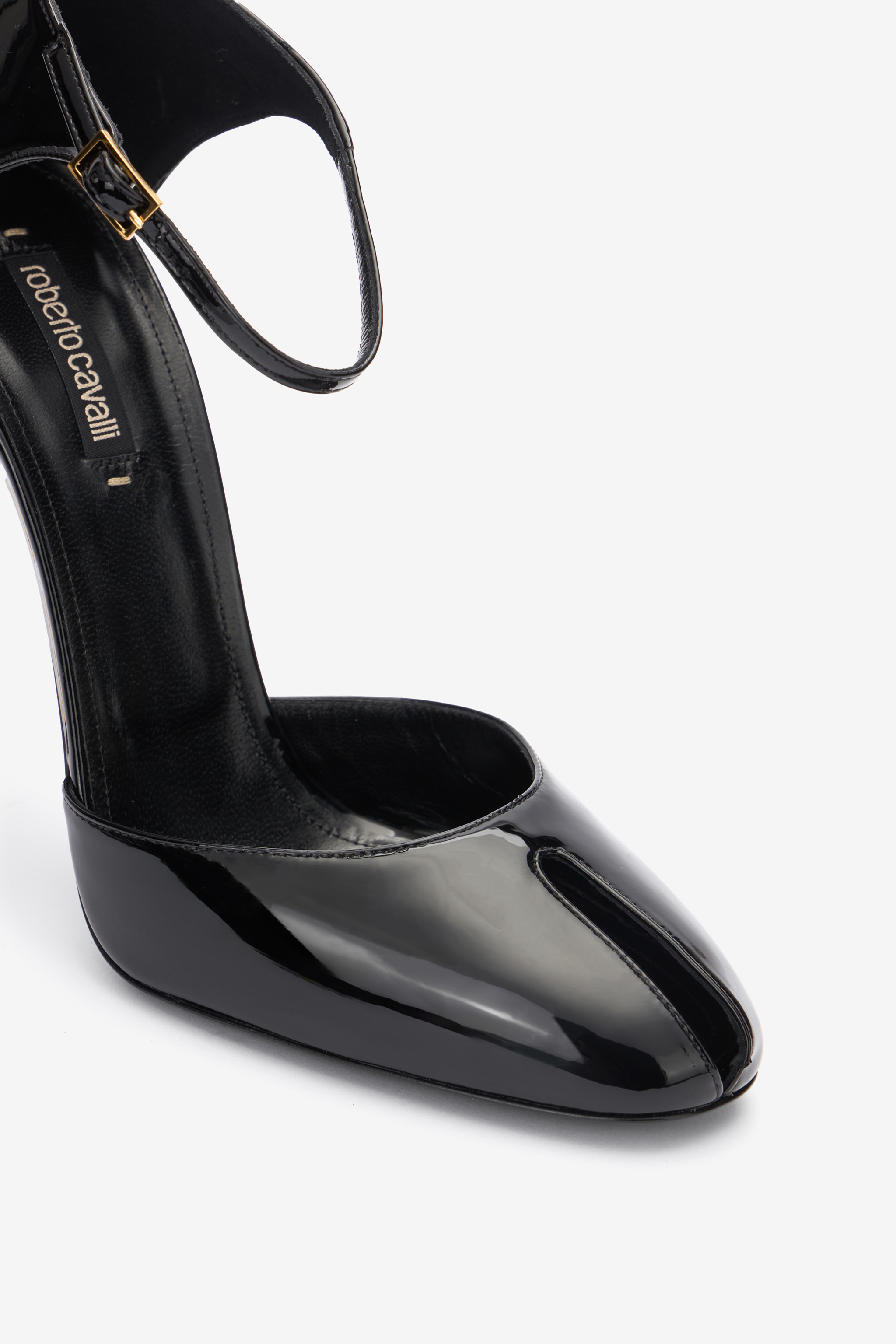 ROBERTO CAVALLI PUMPS AUS LACKLEDER MIT ABSATZ FANG 