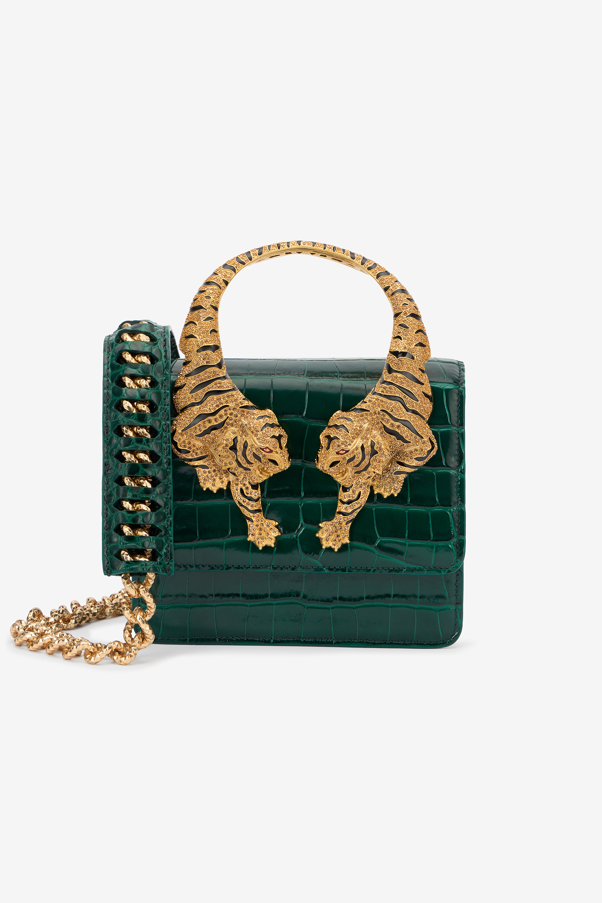 Roberto Cavalli Women's Green Medium Roar Bag - Shoulder Bags