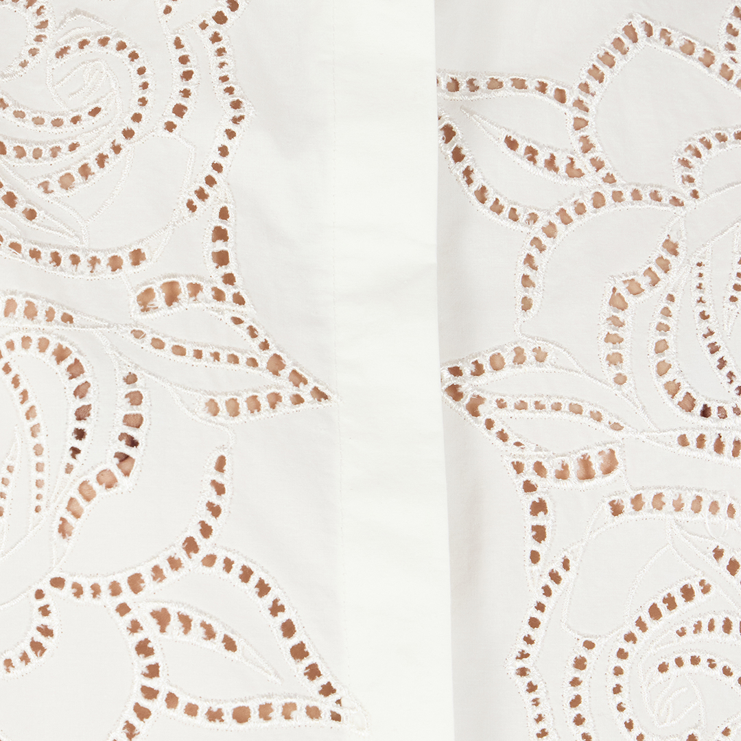 Shop Roberto Cavalli Hemd Mit Perforiertem Motiv Rose In White