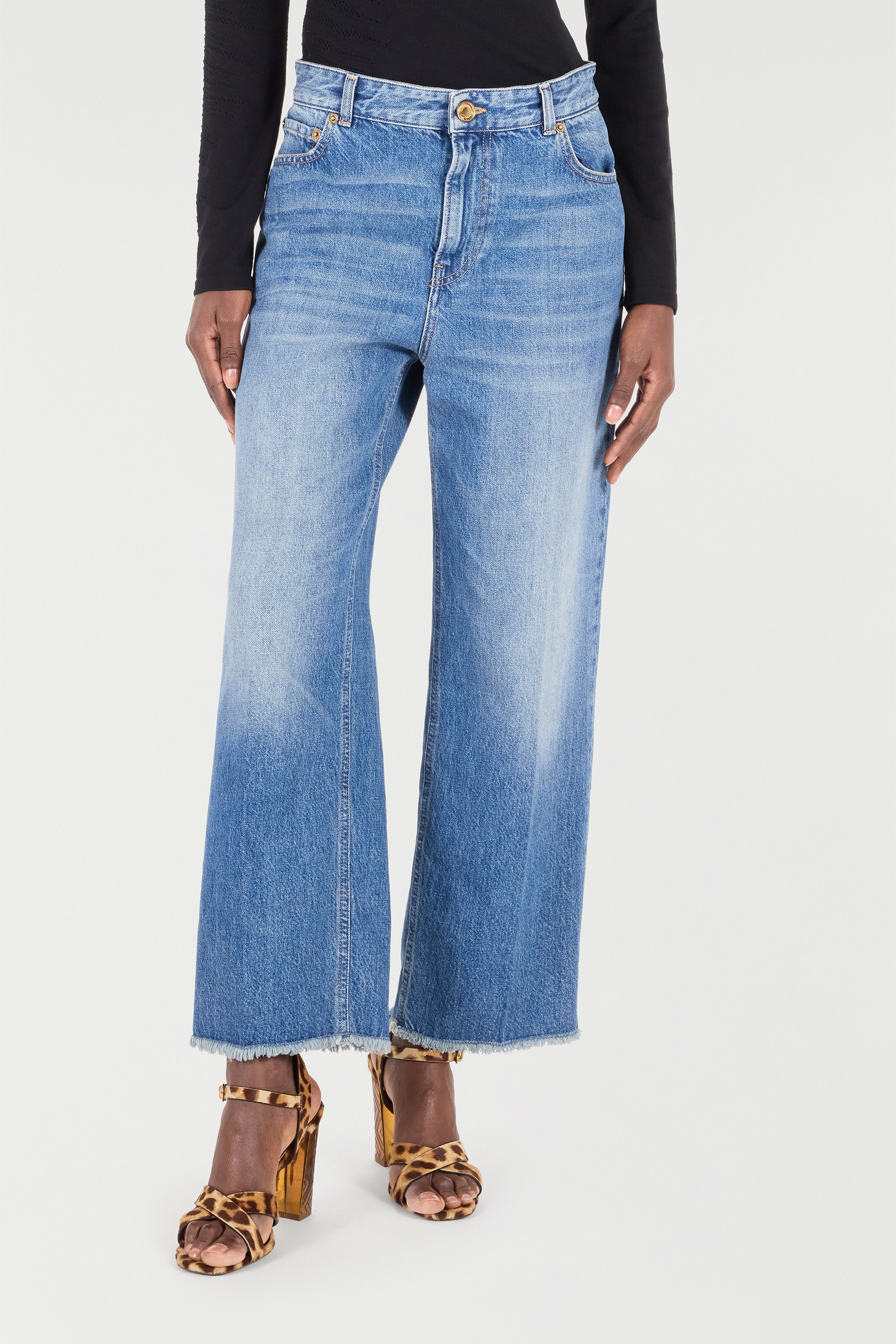 Jeans With Mirror Snake Monogram