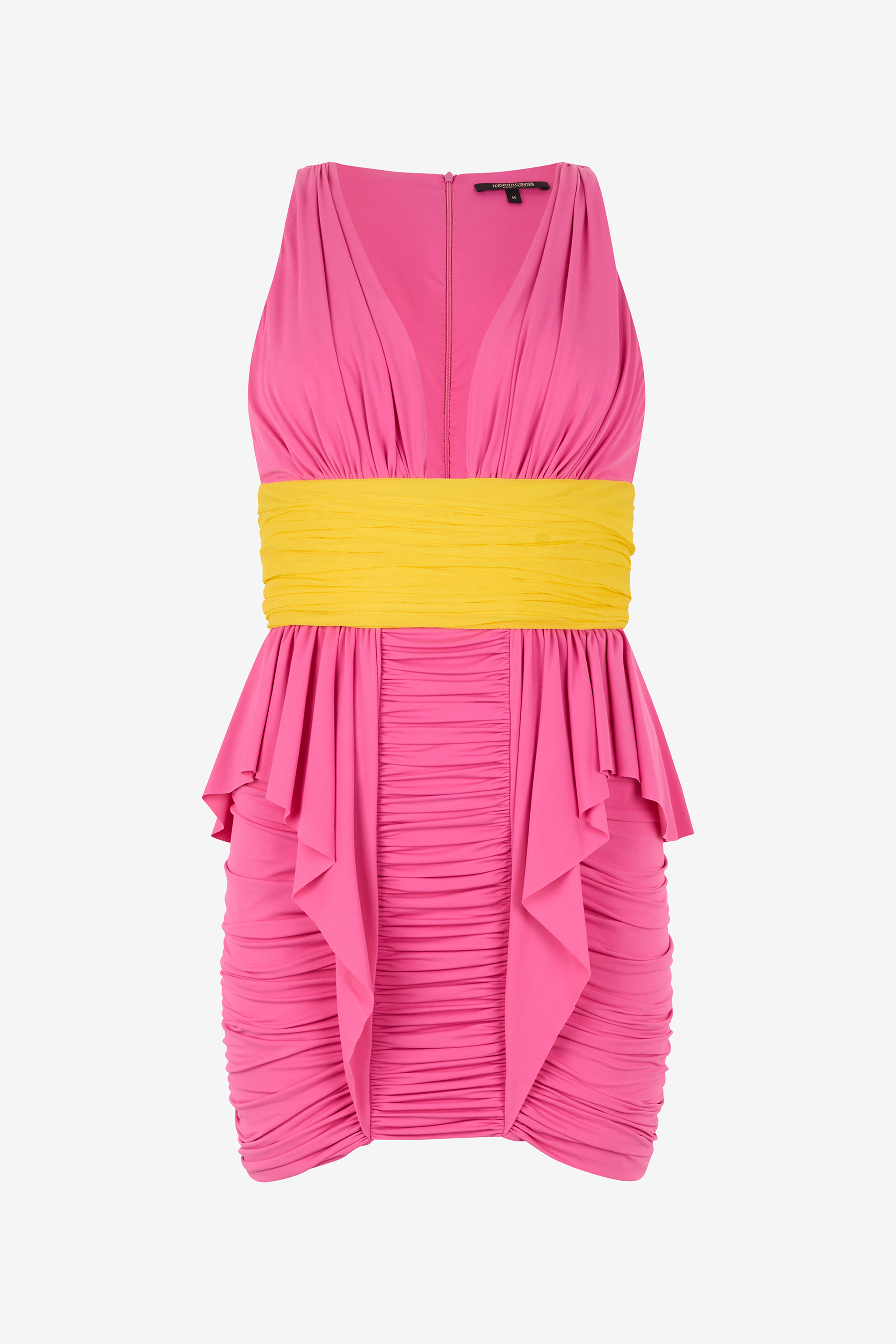 Roberto Cavalli Women's Pink Two-Tone Draped Dress - Dresses