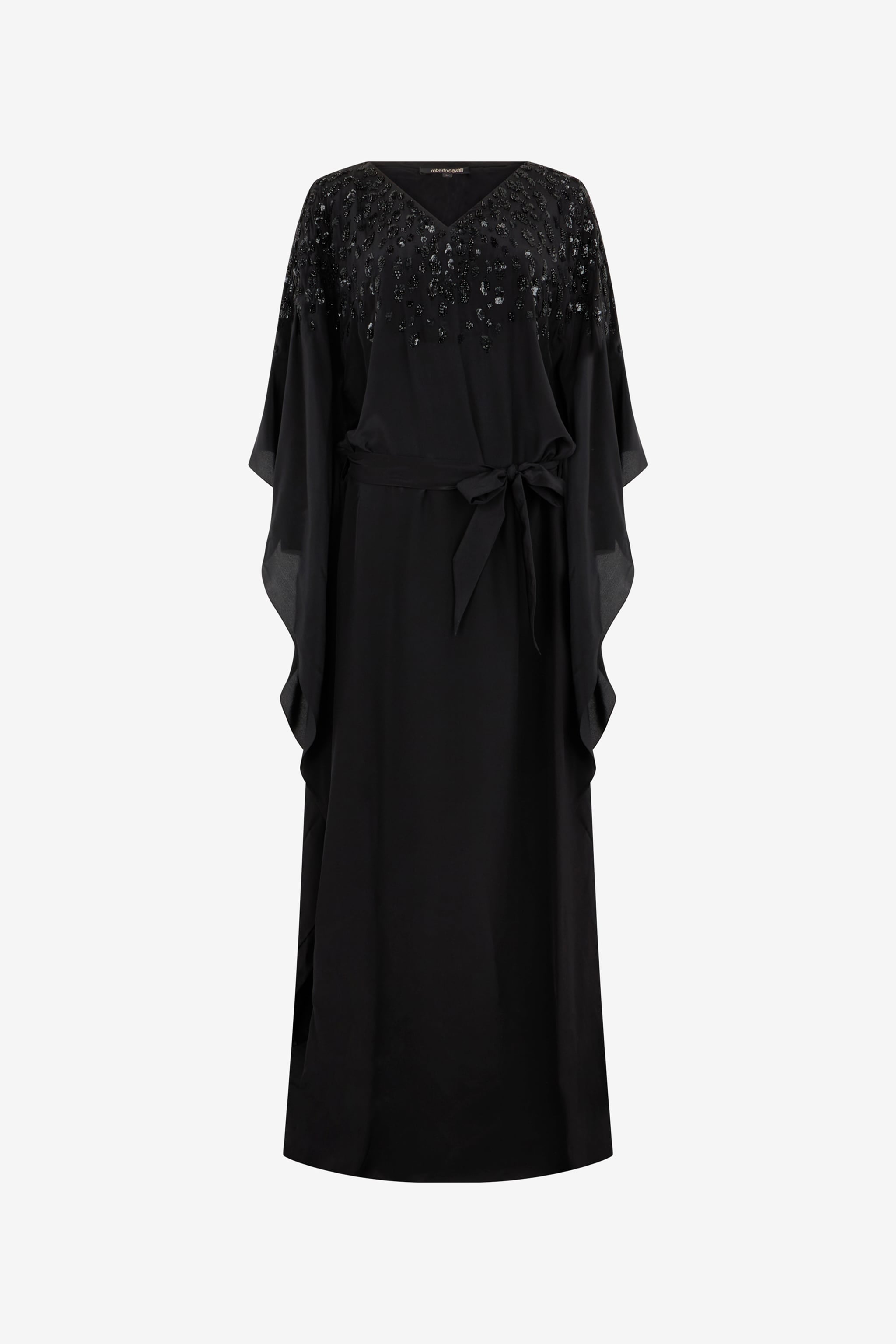 Roberto Cavalli Silk Maxi Dress with Embellished Detail