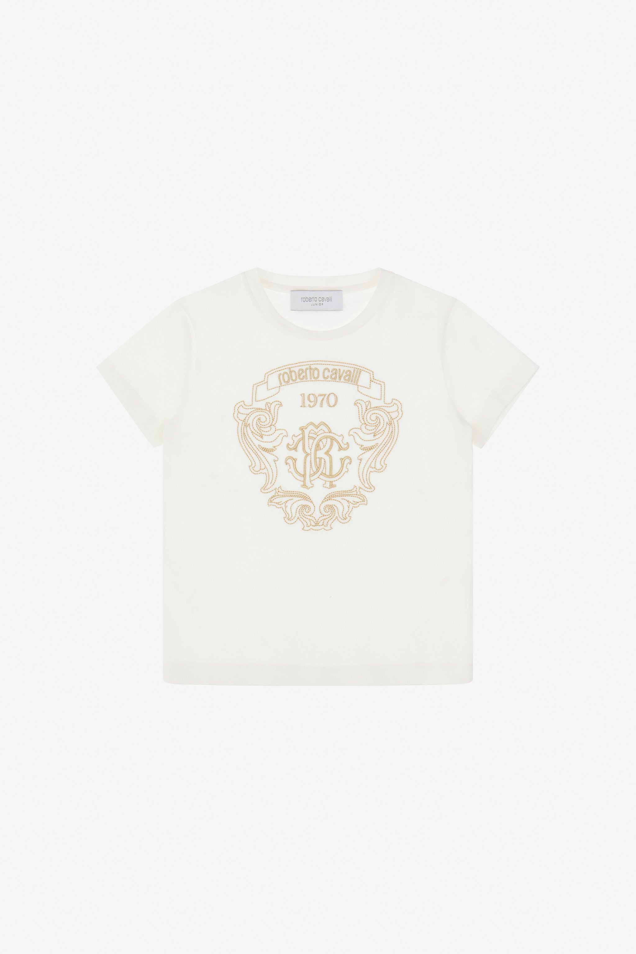 ROBERTO CAVALLI T-SHIRT MIT DEM LOGO RC 