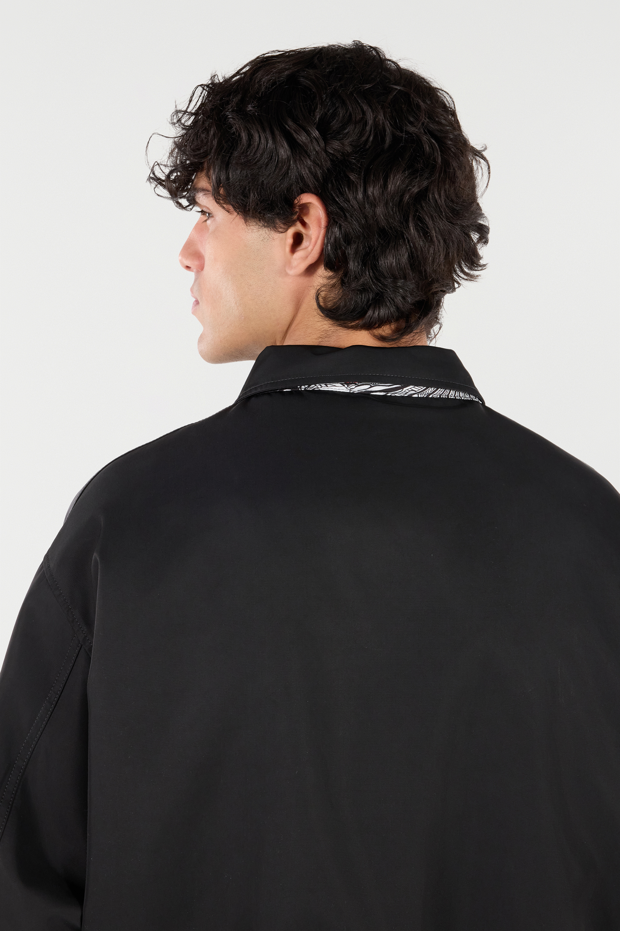Roberto Cavalli Reversible Bomber Jacket With Dragon In Black