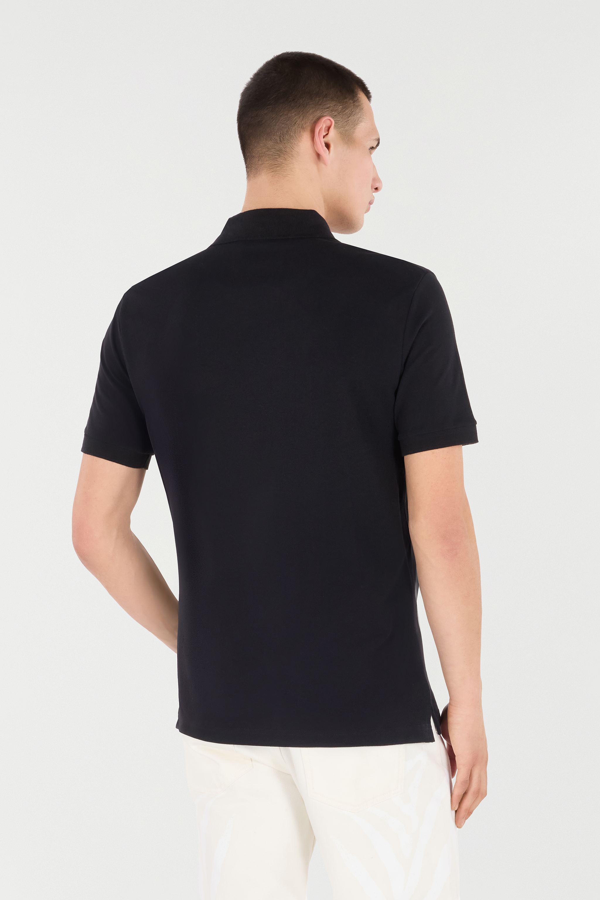 Roberto Cavalli Polo Shirt With Monogram Rc Embroidery And Logo In Black