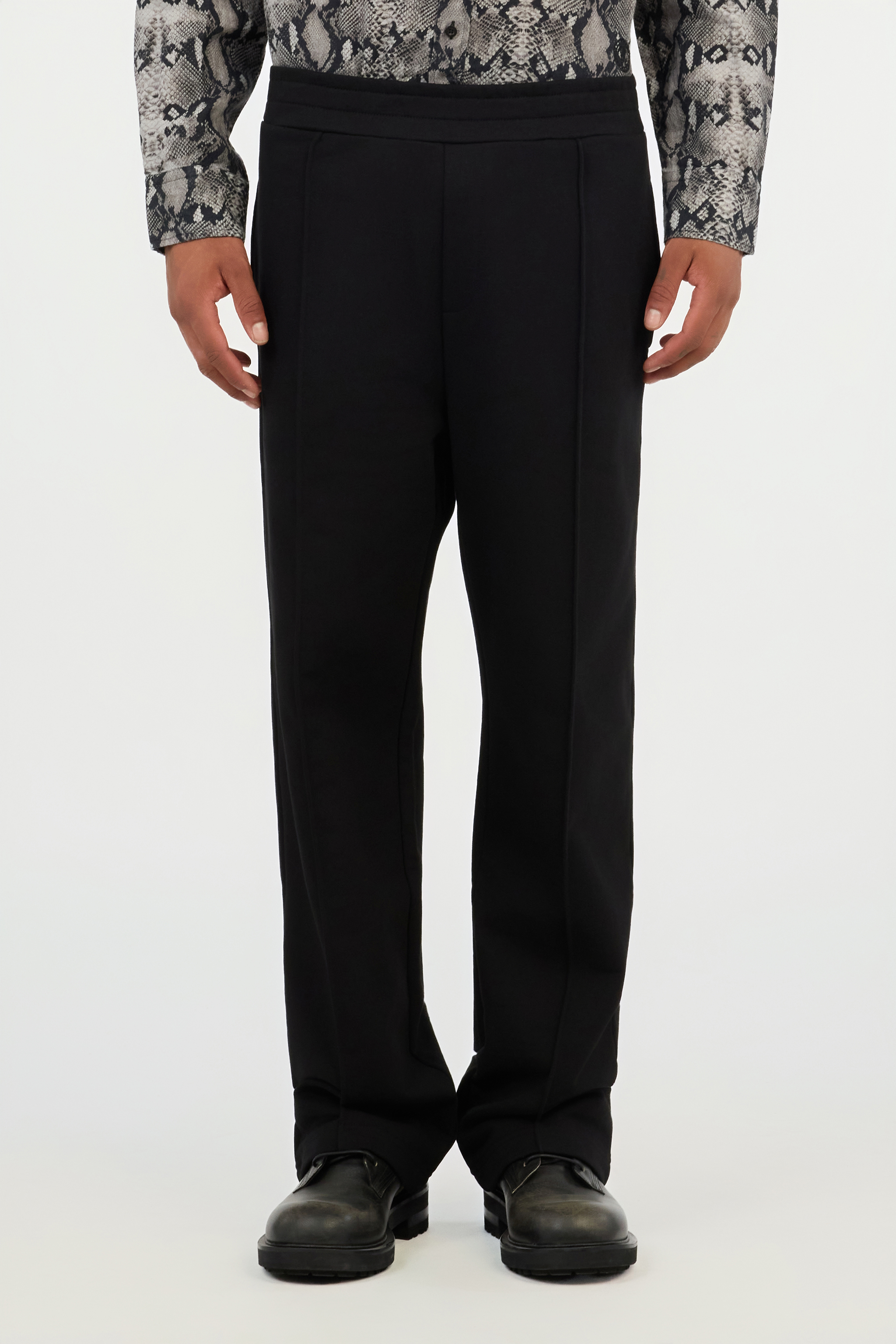 Black Pintuck Trousers