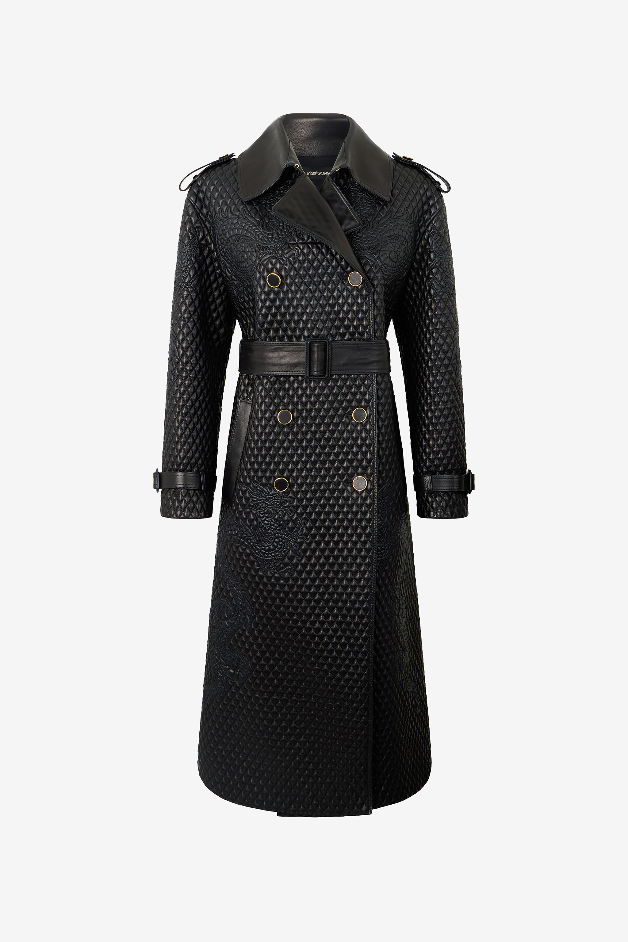 Long Trench Coat With Dragons