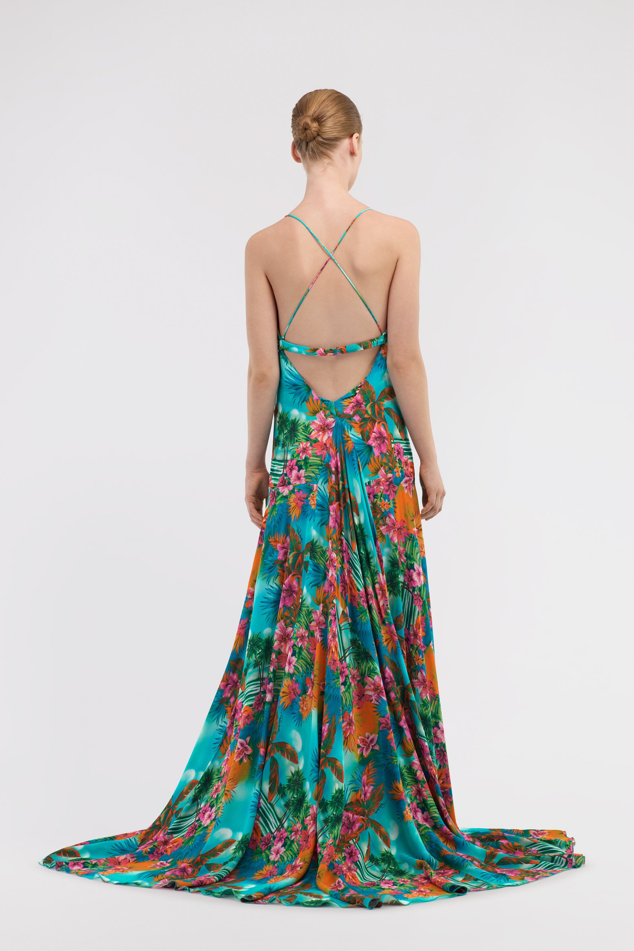 Long dress Hawaii print