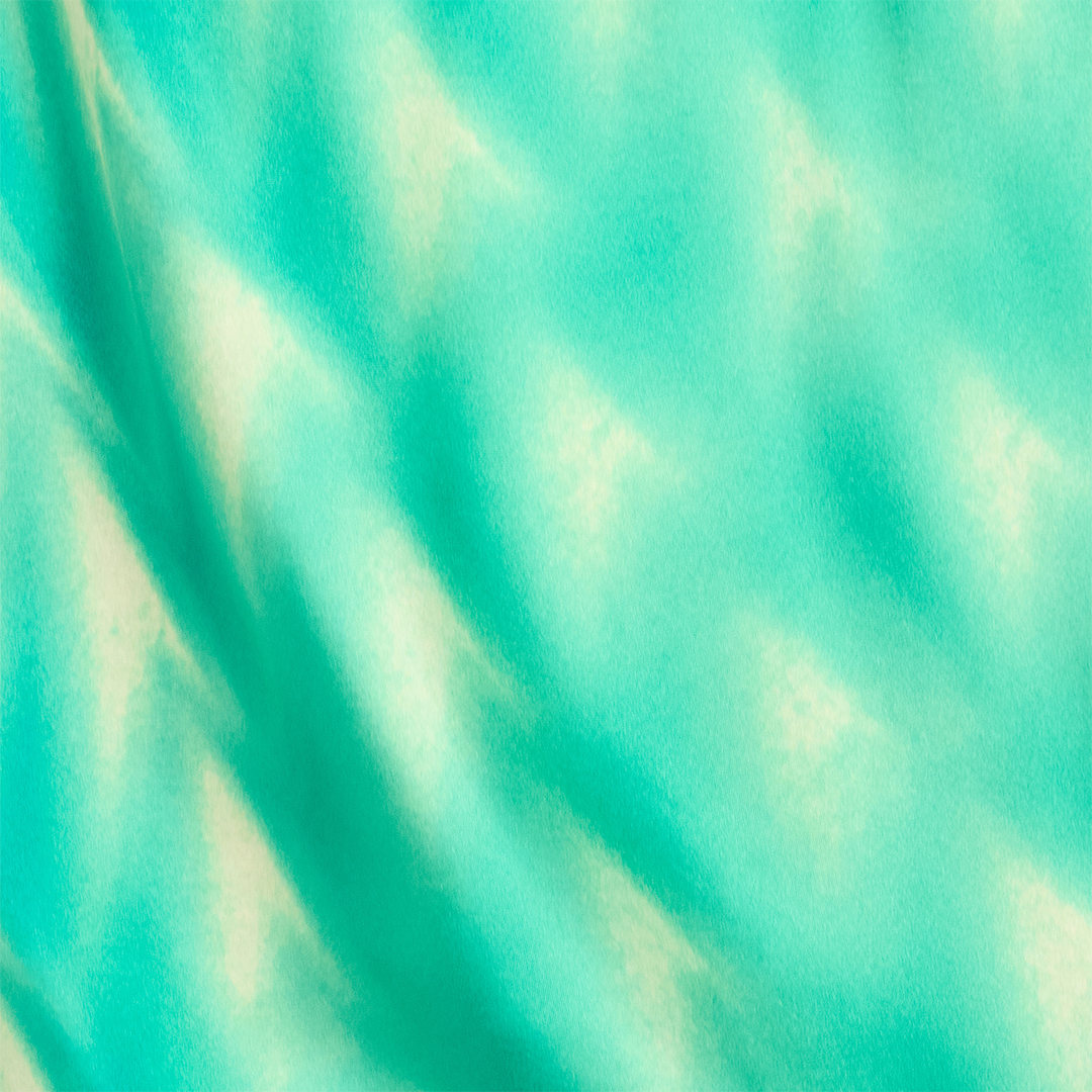 Roberto Cavalli Silk Top With Optical Glass Print In Verde