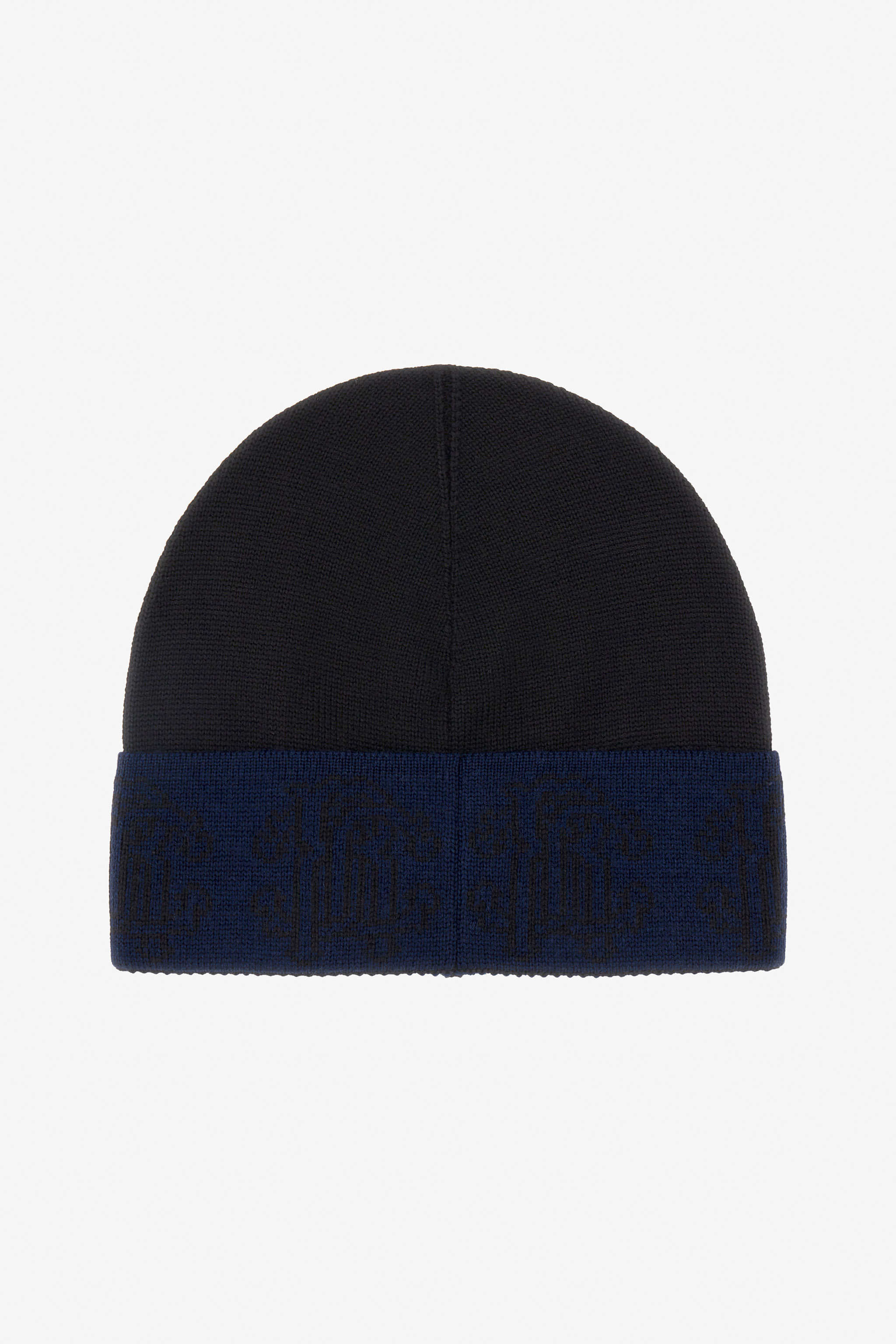 ROBERTO CAVALLI SCHWARZE WOLLMÜTZE BEANIE MIT LOGOBAND
