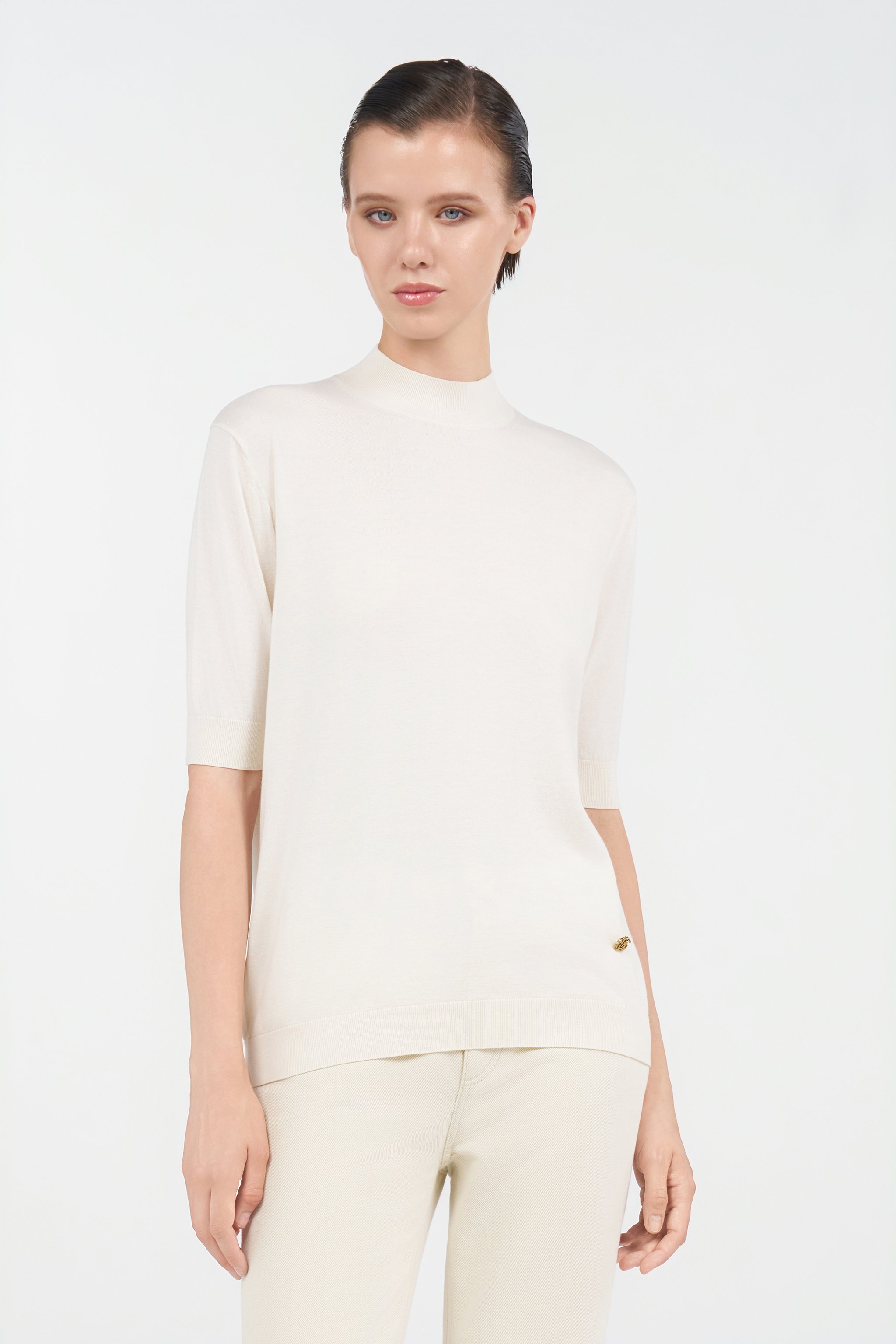 Roberto Cavalli Cotton Sweater In White