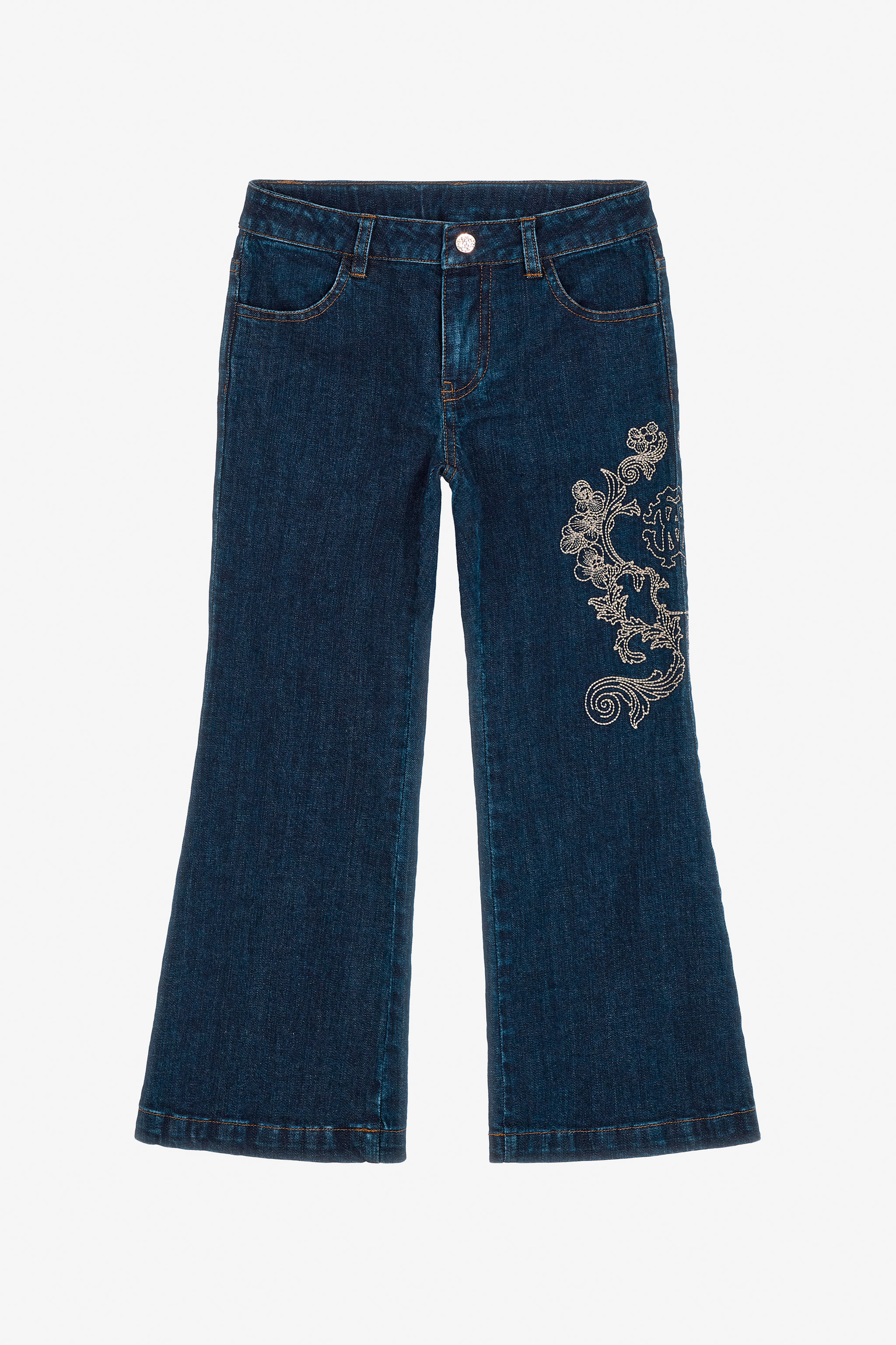 Roberto Cavalli Girls Blue Logo Rc Jeans - Ready To Wear