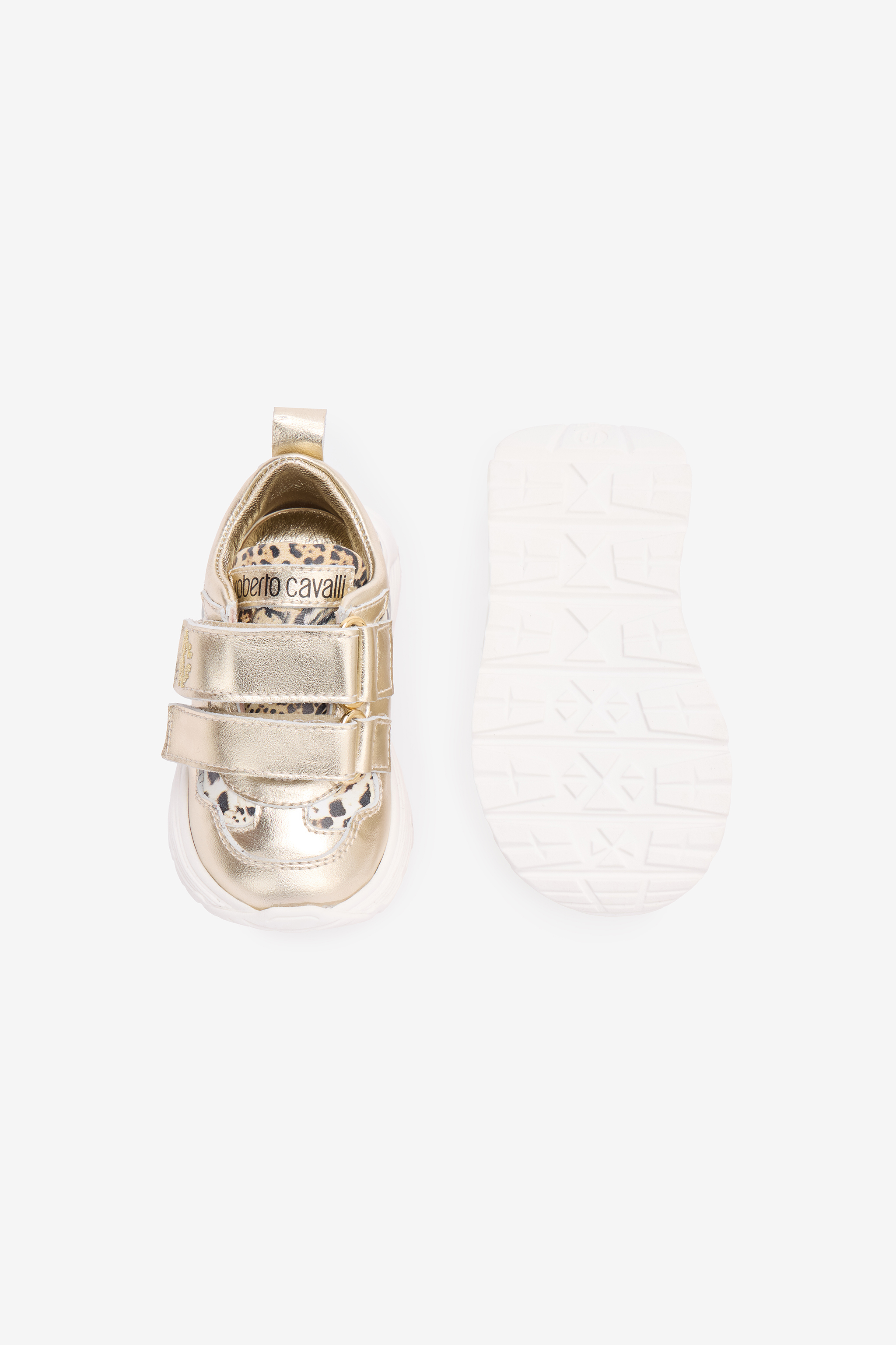 Roberto Cavalli Laminated Sneakers With Jaguar Skin Inserts